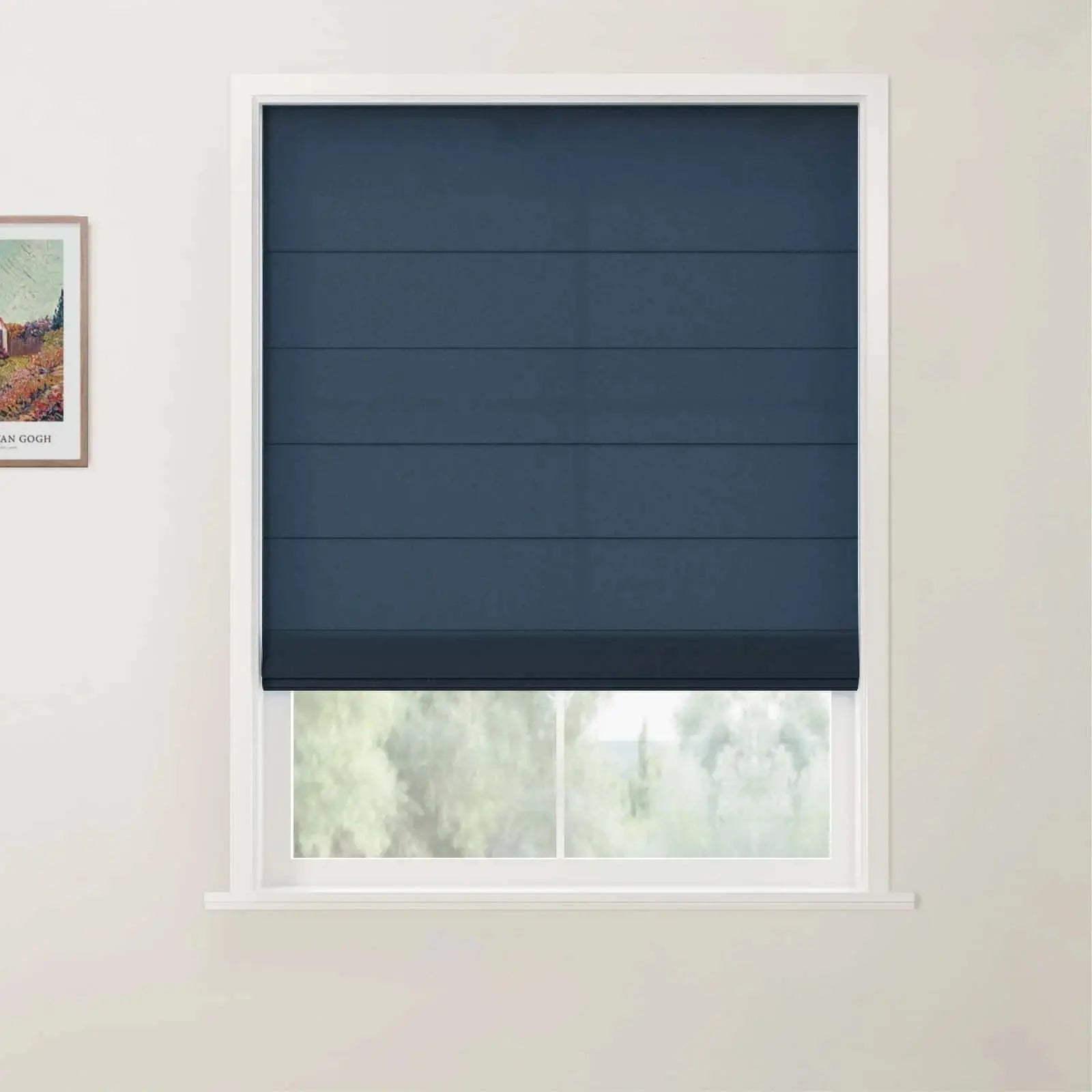 Custom Cordless Roman Shades for Windows - Blackout Back Slat Design for Privacy & Light Control - Perfect for Living Room, Bedroom, and Home Office