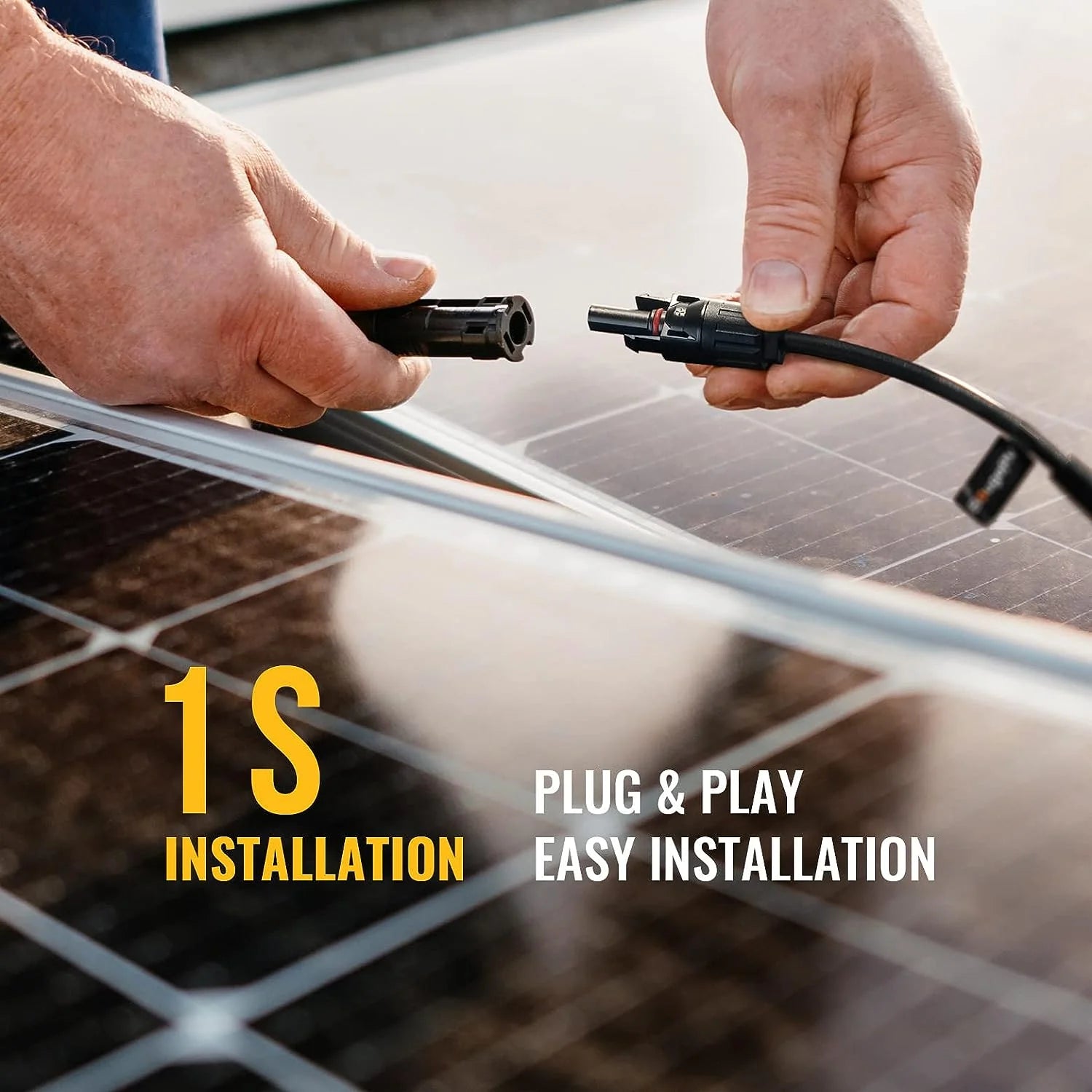 BougeRV 1 to 4 Solar Panel Parallel Connectors - High Efficiency Solar Cable Wire for RV, Boat, Off-Grid Power Systems - Perfect for Camping, Marine & Emergency Backup Power