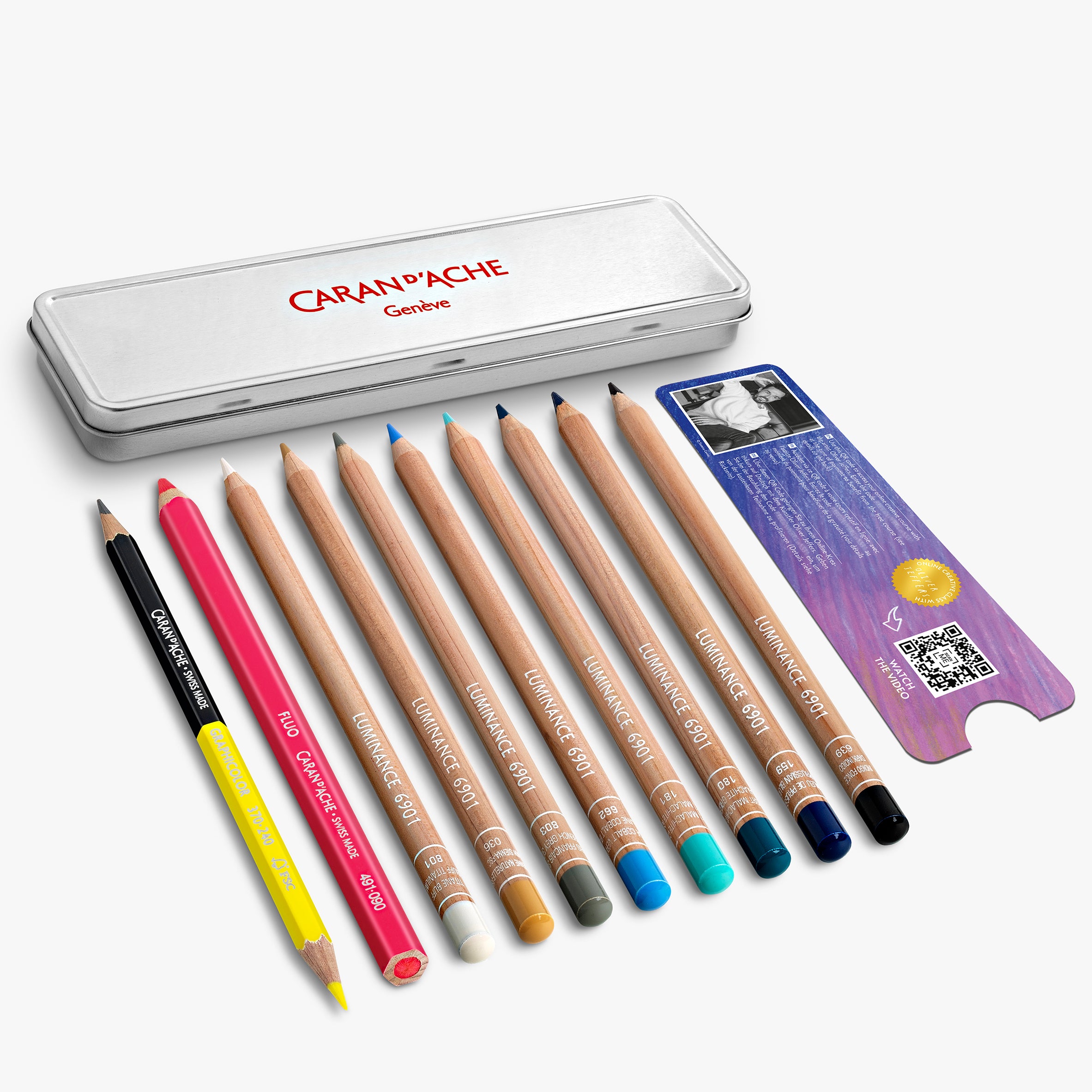 Premium Caran d'Ache Luminance 6901 Colored Pencil Set - Oliver Jeffers Artist Collection | 76 Vibrant Lightfast Colors for Professional Drawing, Sketching & Illustration | Perfect for Artists, Designers & Adult Coloring Enthusiasts
