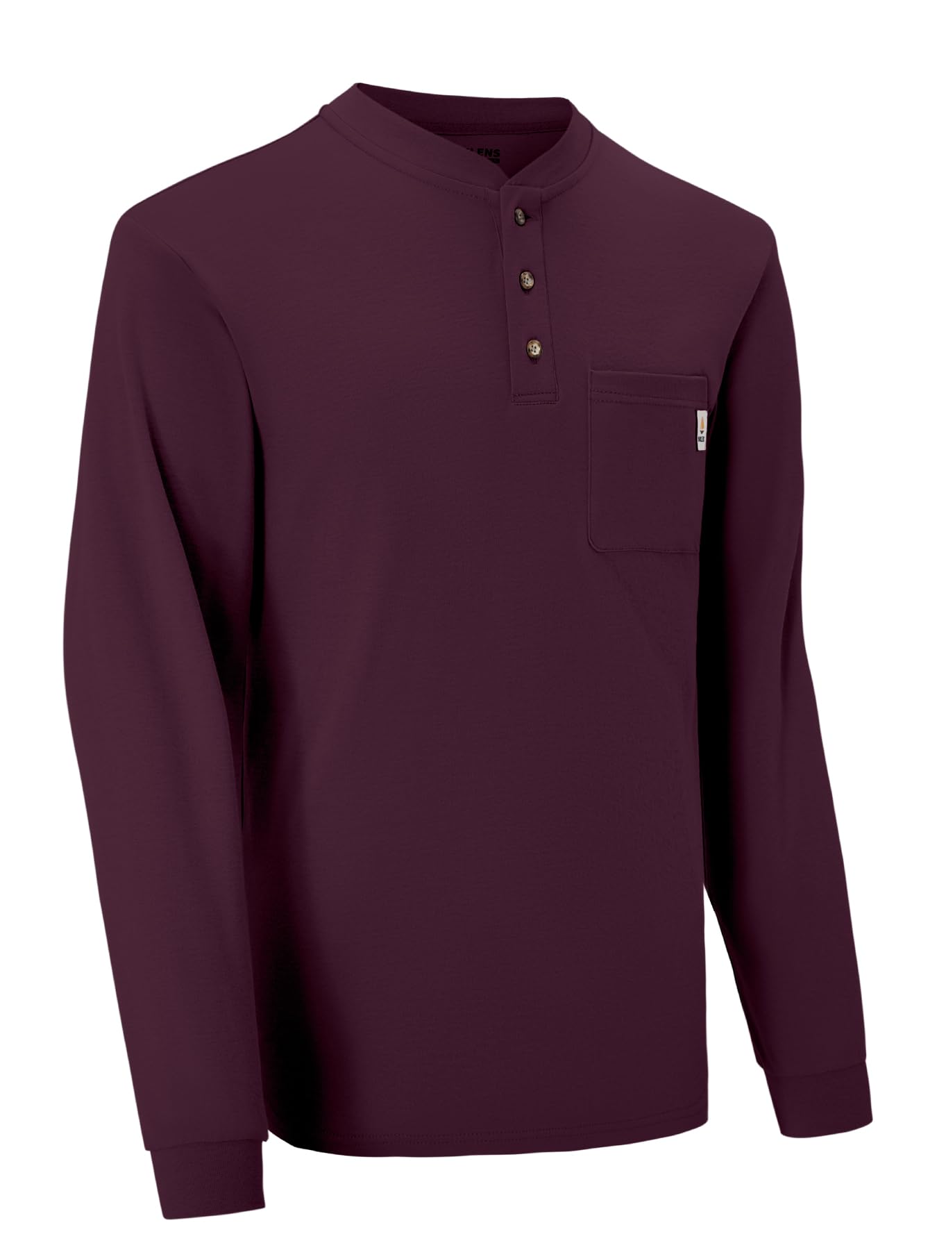 Flame Resistant Shirts for Men - Lightweight 6.5oz Long Sleeve Henley Shirts | CAT2 NFPA2112 Certified FR Clothing for Industrial Work & Outdoor Safety