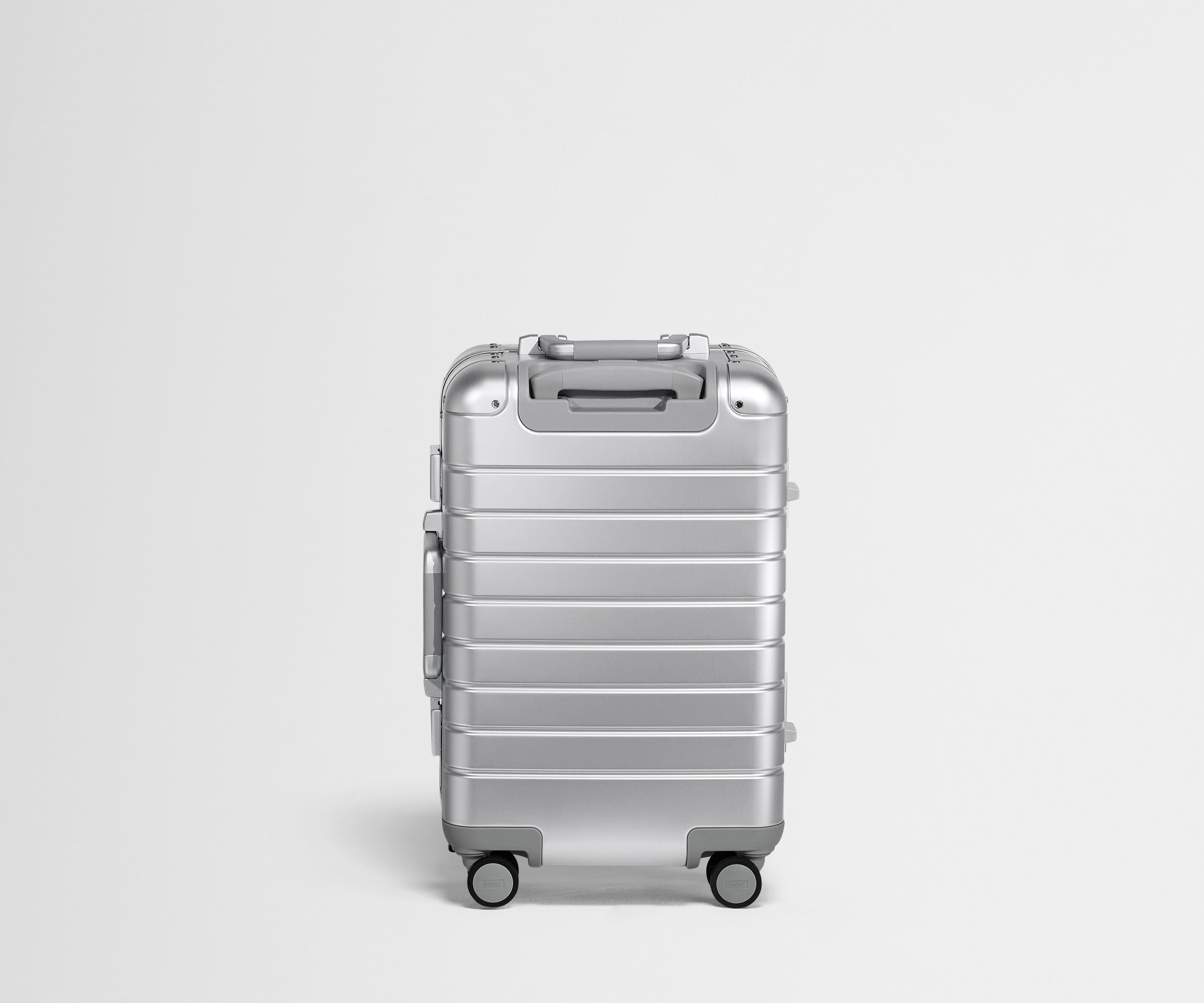 Premium Silver Aluminum Carry-On Luggage - Lightweight & Durable Suitcase for Business Travel & Weekend Getaways