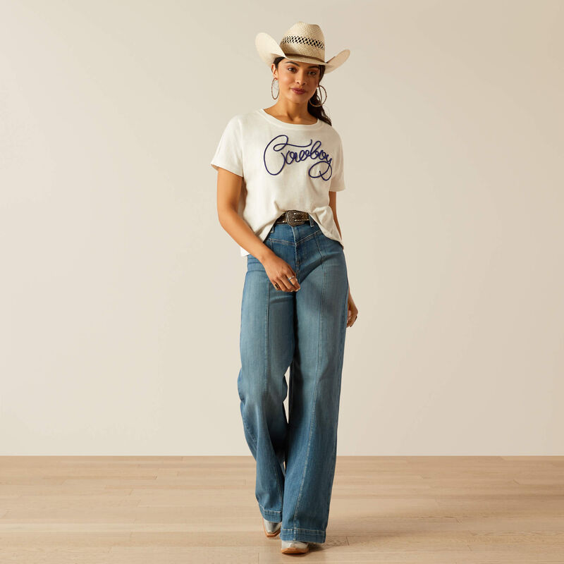 Women's Cowboy Crop Tee - Western Style Short Sleeve T-Shirt for Women | Perfect for Country Concerts, Rodeos & Casual Outfits
