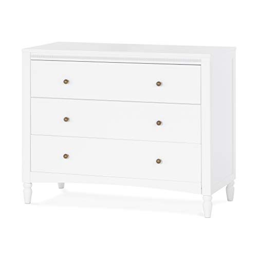 Child Craft Stella 3-Drawer Dresser - White Nursery Furniture for Baby Clothes Storage | Perfect for Nursery Organization & Toddler Room Decor