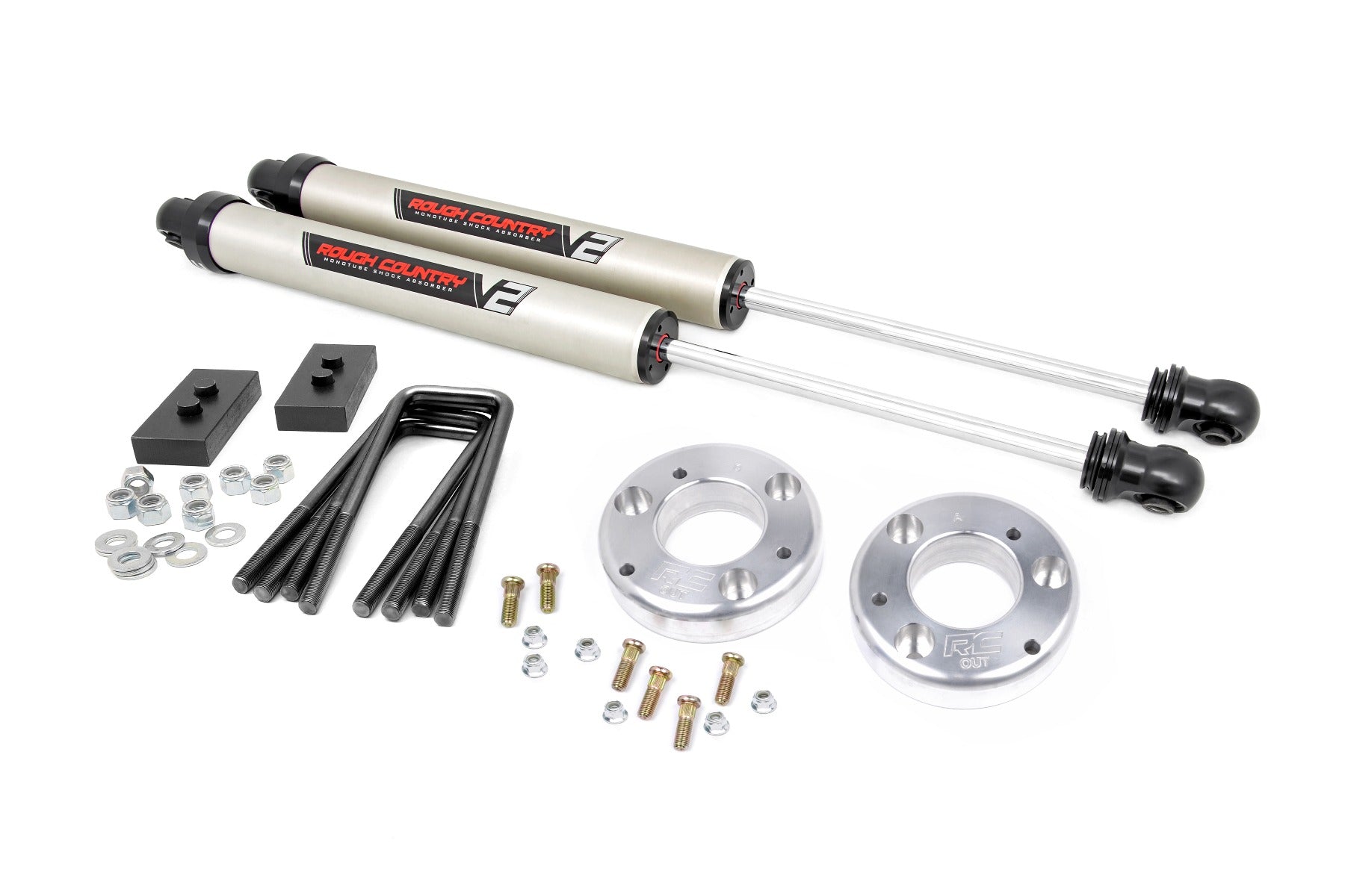 2 Inch Lift Kit for Ford F-150 2WD/4WD (2009-2013) | Aluminum Suspension Upgrade | Rough Country RR V2 | Off-Road & Truck Performance Enhancement