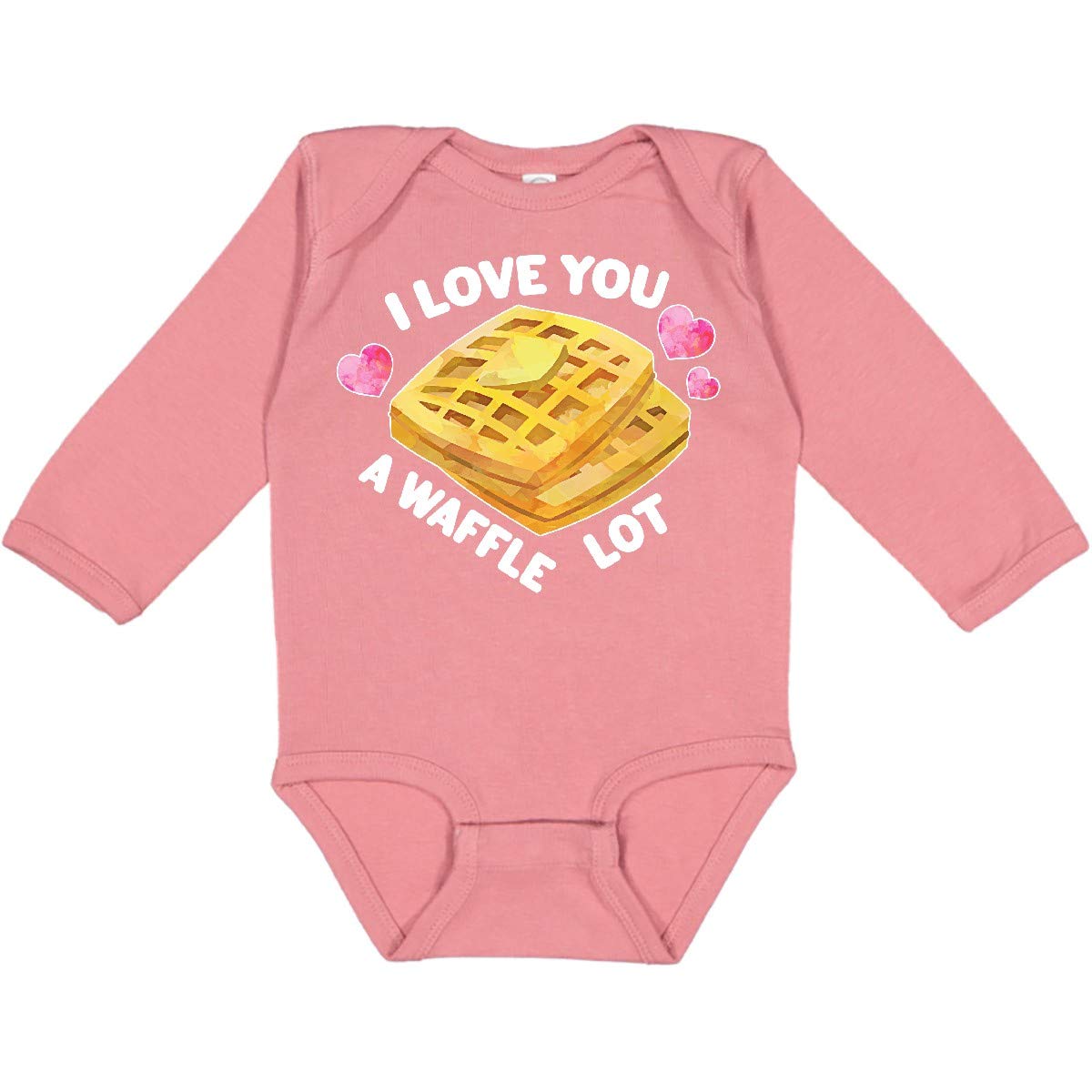 Valentine's Day Long Sleeve Baby Bodysuit - I Love You a Waffle Lot Cute Onesie for Infants | Perfect for Valentine's Gifts, Photo Shoots & Family Celebrations