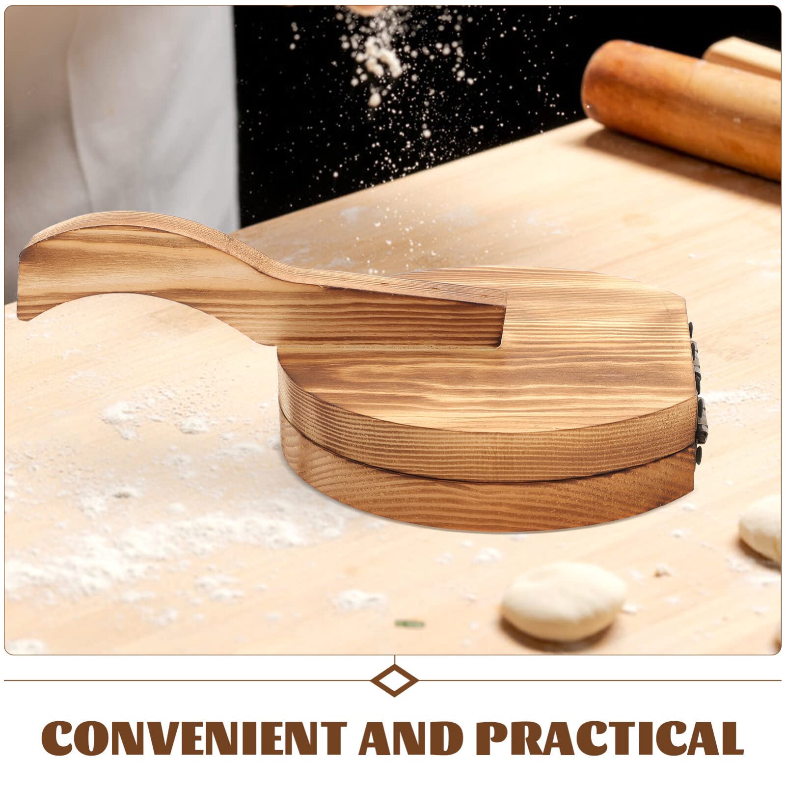 Wooden Tortilla Press - Handmade Dough Presser for Tacos, Dumplings & Wrappers | Manual Tortilla Maker & Dough Flattener | Perfect for Home Kitchens, Mexican Cuisine & Asian Cooking