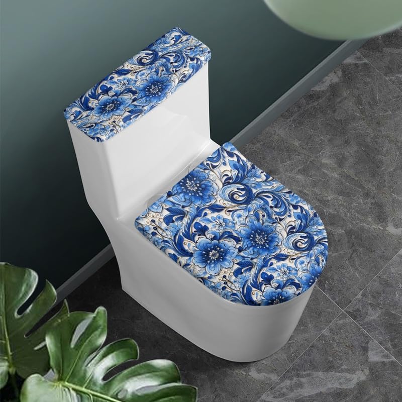 Blue Damask Flower