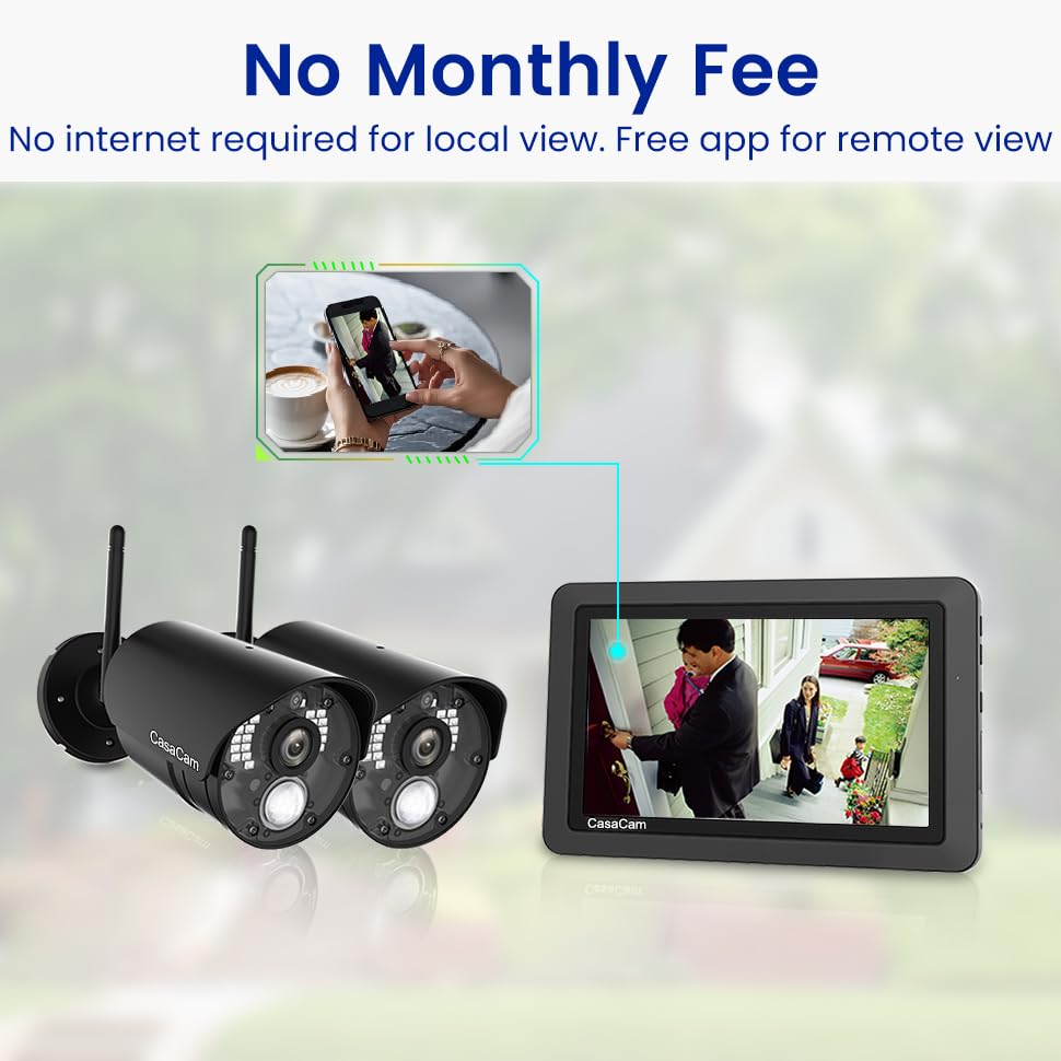 VS802 Wireless Security Camera System with 7
