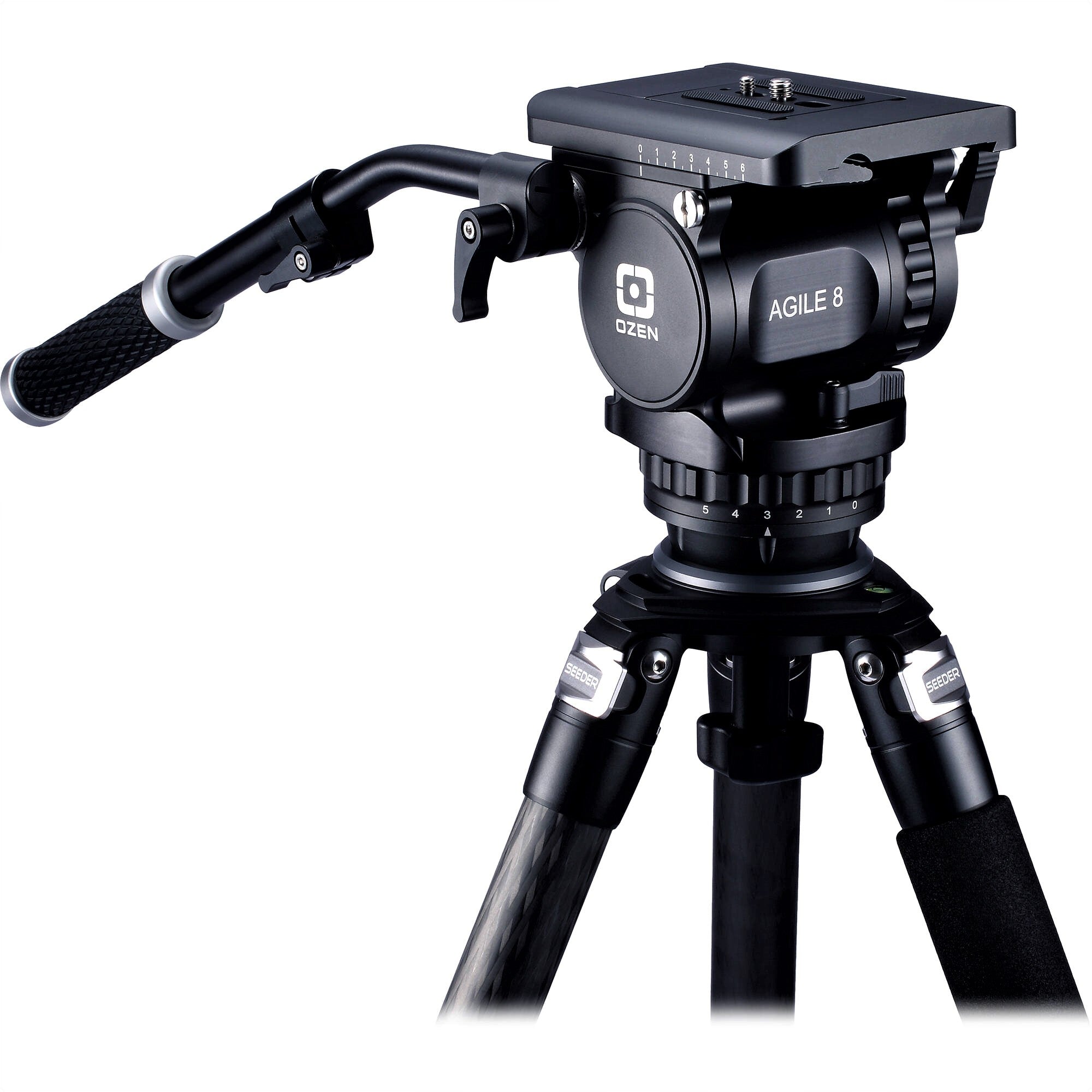 OZEN 8CF2HD 75mm AGILE 8 E Z LOAD Professional Tripod System - Perfect for Photography, Videography & Outdoor Shooting