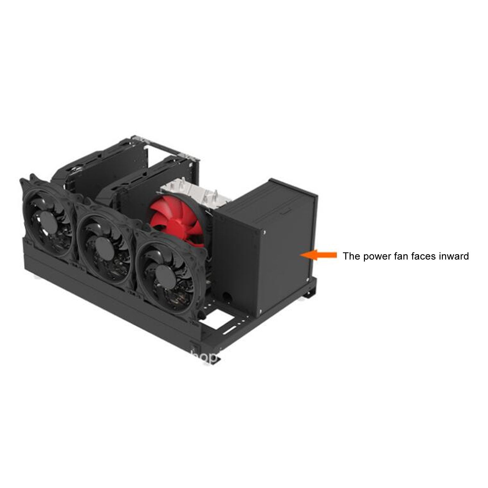 Steel ATX Open Frame Computer Case - DIY Gaming PC Chassis for ATX/Micro ATX/Mini ITX Motherboards with Handle | Perfect for Custom Builds, Bench Testing & LAN Parties