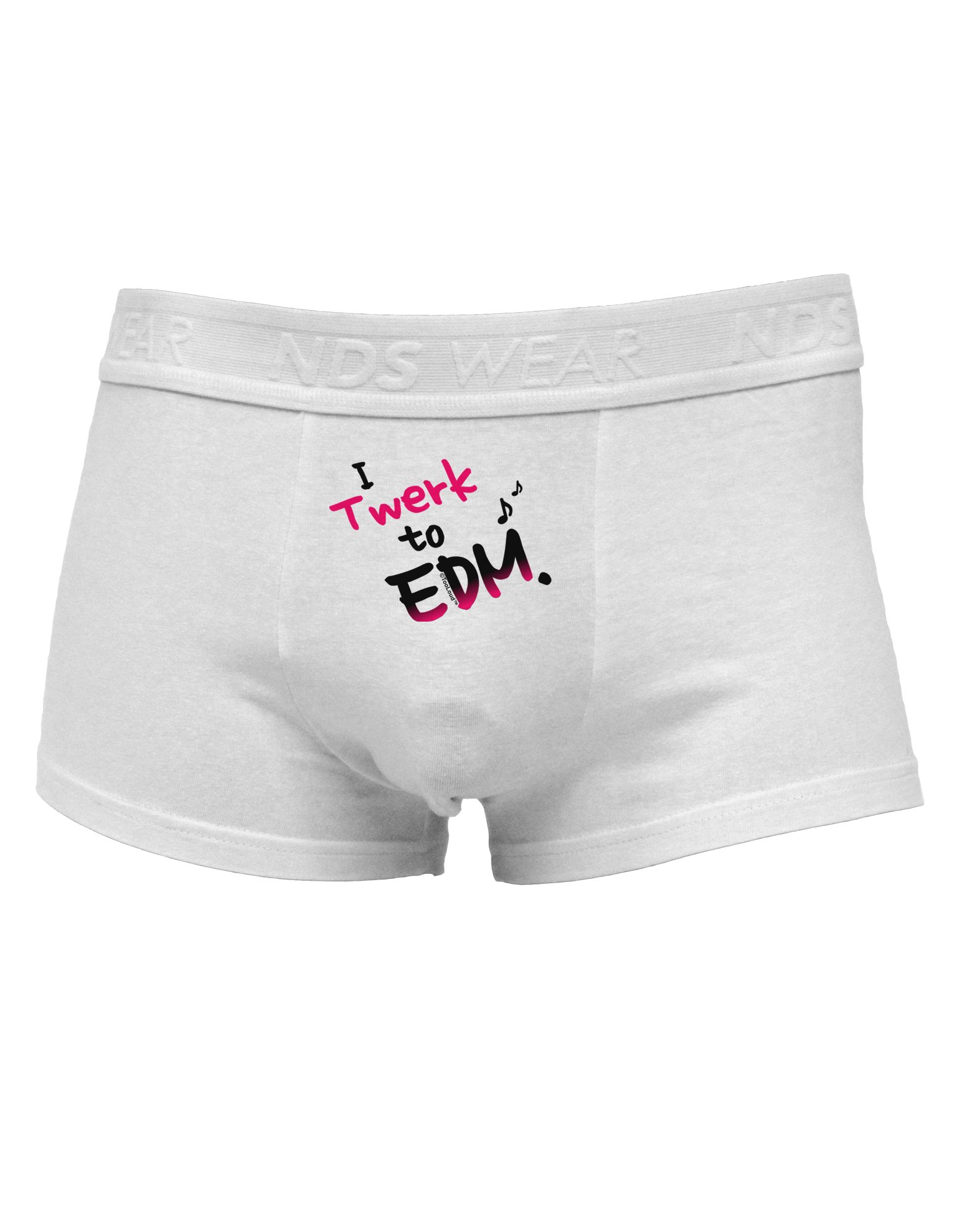 TooLoud Twerk To EDM Pink Men's Cotton Trunk Underwear - Soft & Breathable Boxer Briefs for Workout, Dance & Everyday Comfort