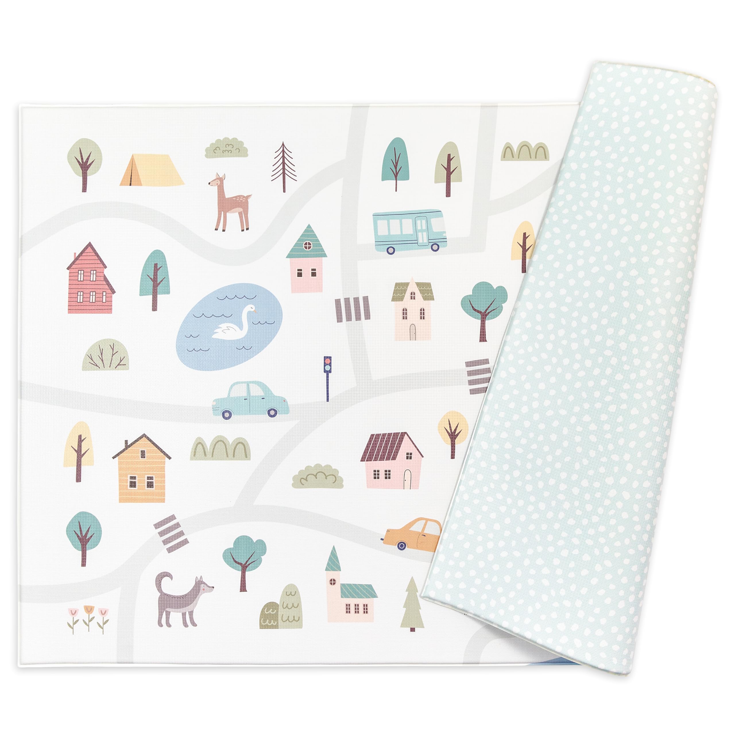 Reversible Baby Play Mat 82” x 55” - Extra Large Waterproof Foam Floor Mat for Infants, Toddlers & Kids | Non-Toxic, Durable & Easy to Clean | Perfect for Nursery, Playroom, Gym & Daycare Activities | Soft Cushioned Surface for Crawling, Playing & Learning