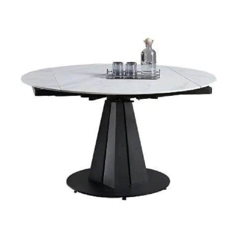 Premium Merope Sintered Stone Extendable Dining Table - Modern Expandable Kitchen Table for 6-10 People - Perfect for Family Gatherings & Dinner Parties