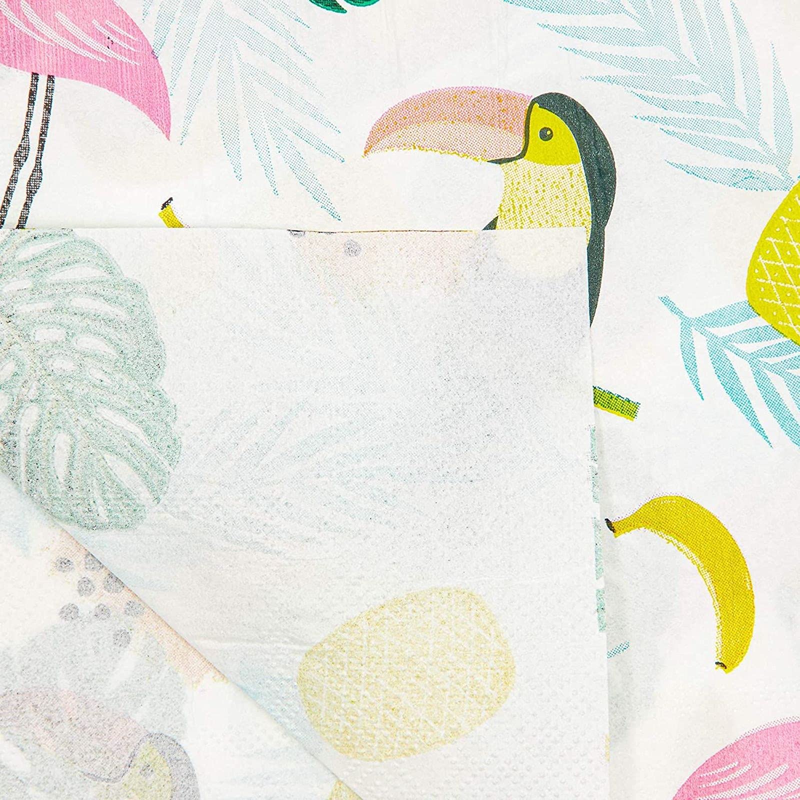 Vibrant Tropical Paper Napkins for Birthday Party - 6.5 x 6.5 Inch, 100 Count - Hawaiian Luau & Beach Themed Decorations - Perfect for Summer BBQs, Pool Parties & Tropical Celebrations