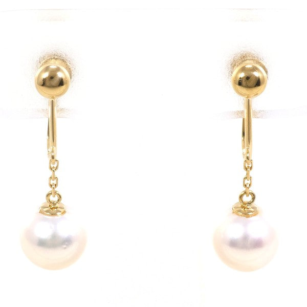 18K Yellow Gold Pearl Earrings for Women - Classic Elegant Stud Earrings with Real Pearls - Perfect for Weddings, Parties & Special Occasions