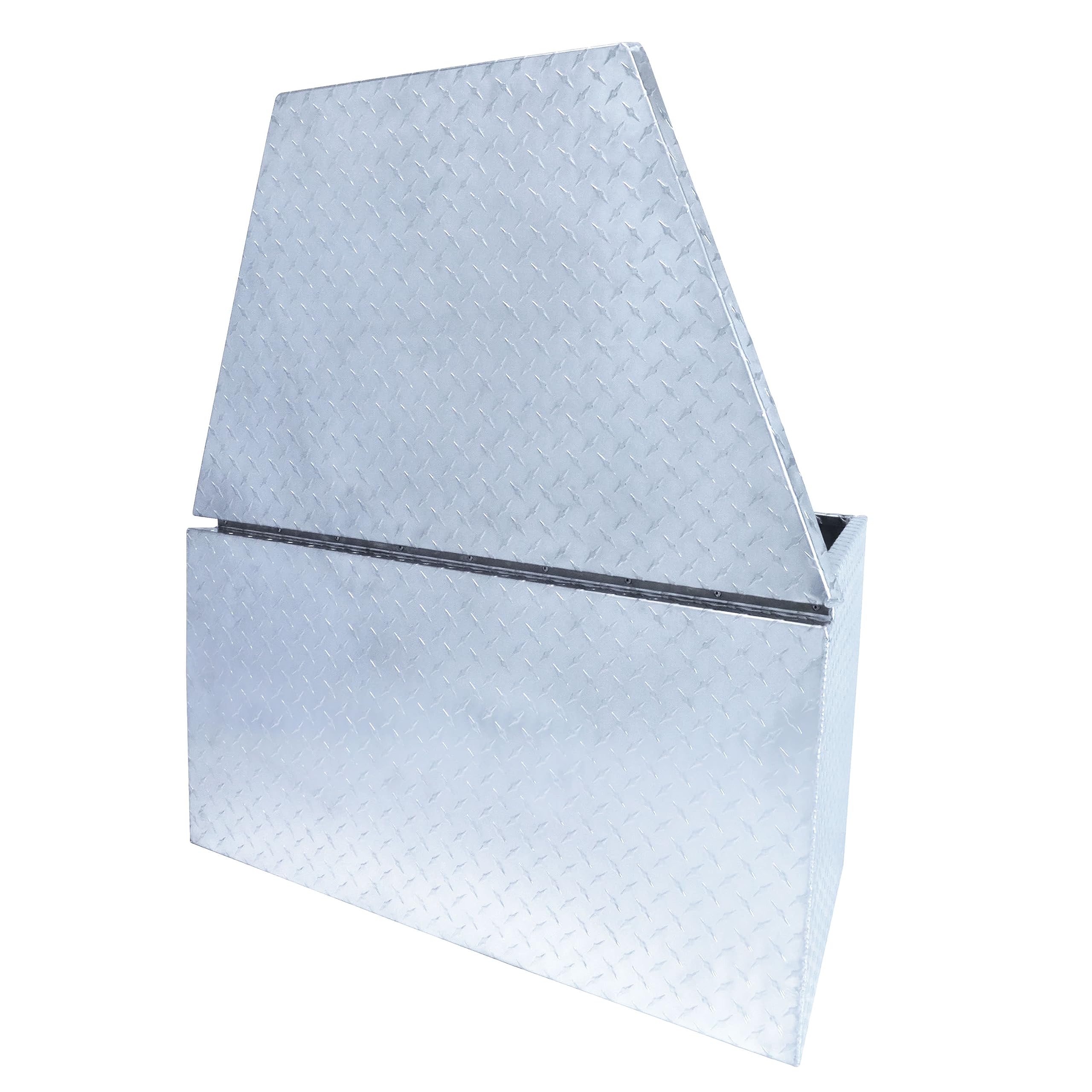 Extreme Max 5001.6097 Aluminum Diamond-Plate Locking Storage Box for Utility & Sport Trailers - Secure Cargo Organizer for Camping, Boating & Outdoor Adventures