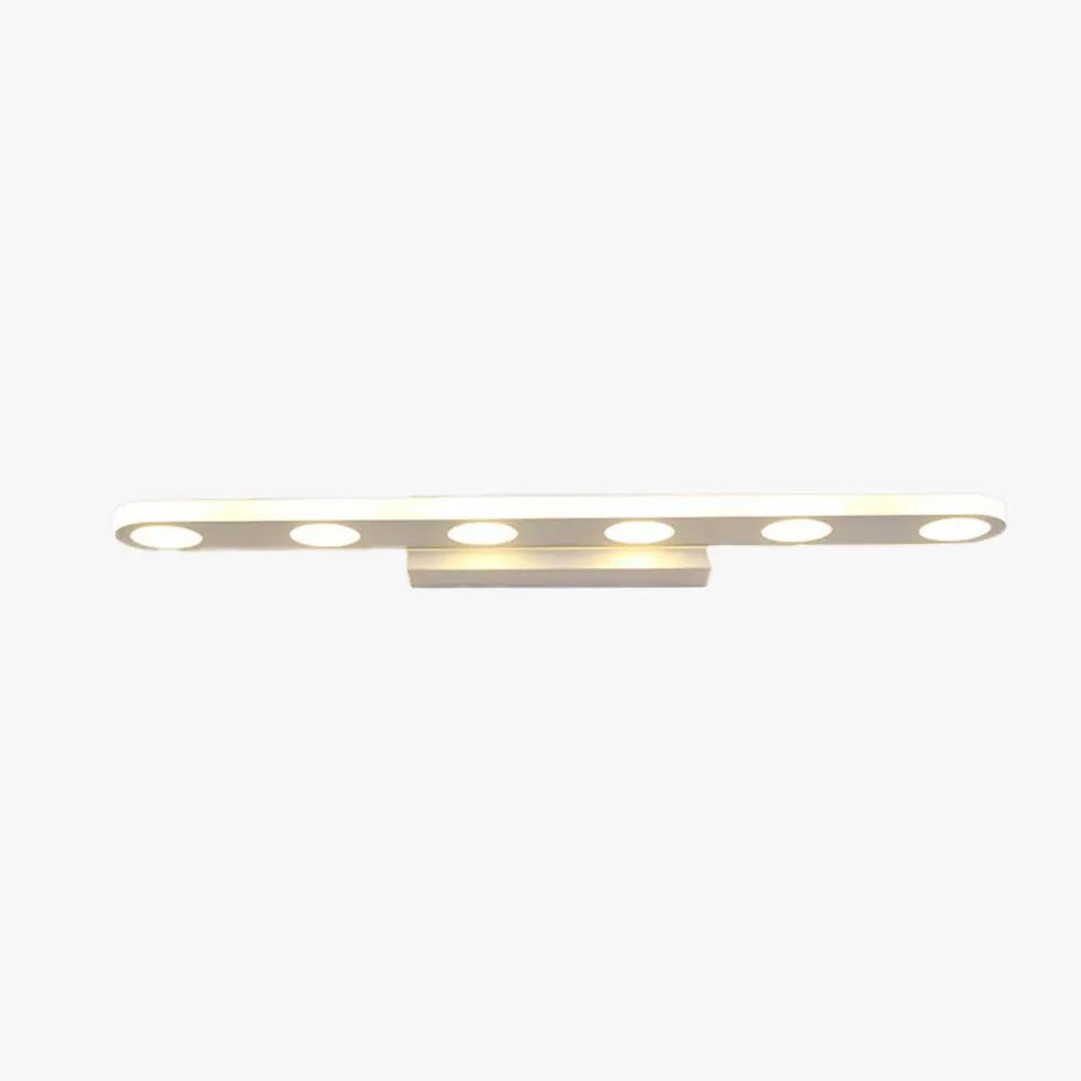 Modern White LED Flush Mount Bathroom Mirror Light - Perfect for Vanity, Makeup, and Shaving Lighting