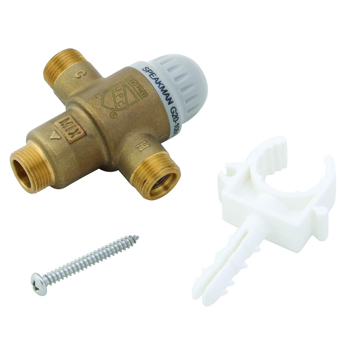 Speakman TMV Under Counter Thermostatic Mixing Valve - Rough Brass Finish for Precise Water Temperature Control | Ideal for Bathroom Sinks, Kitchen Faucets & Commercial Applications
