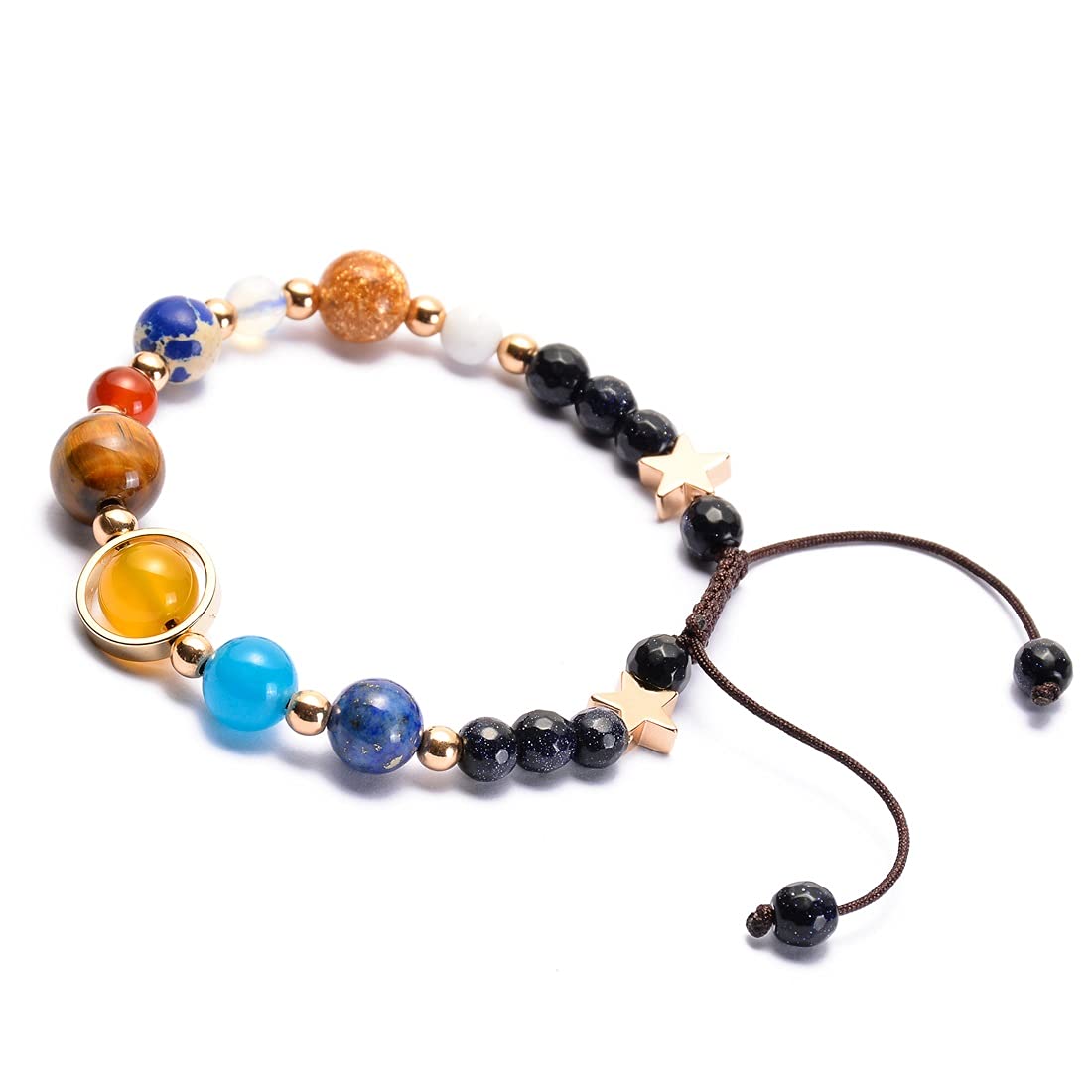 Solar System Bracelet - Universe Galaxy Bracelet with 8 Planets & Lava Rock - Stretch Yoga Chakra Bracelet for Men & Women - Aromatherapy Essential Oil Diffuser - Perfect for Meditation, Yoga & Spiritual Healing