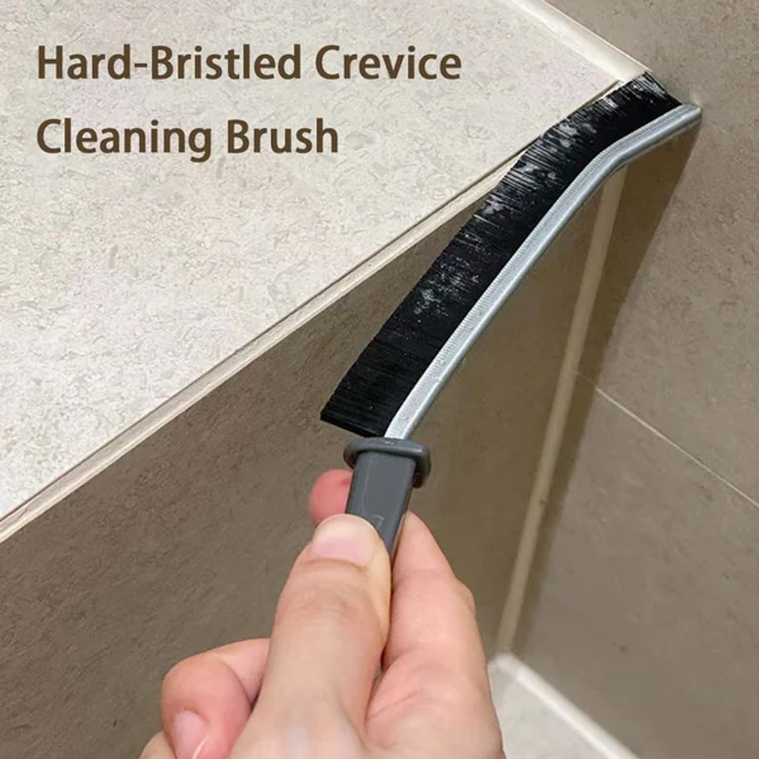 Hard Bristle Crevice Cleaning Brush Set of 6 - Small Grout Cleaner, Toilet & Shower Tile Scrub Brush - Skinny Gap Cleaning Tools for Bathroom, Kitchen & Household Use | Perfect for Tight Spaces, Tile Grout, Sink Edges & Hard-to-Reach Areas