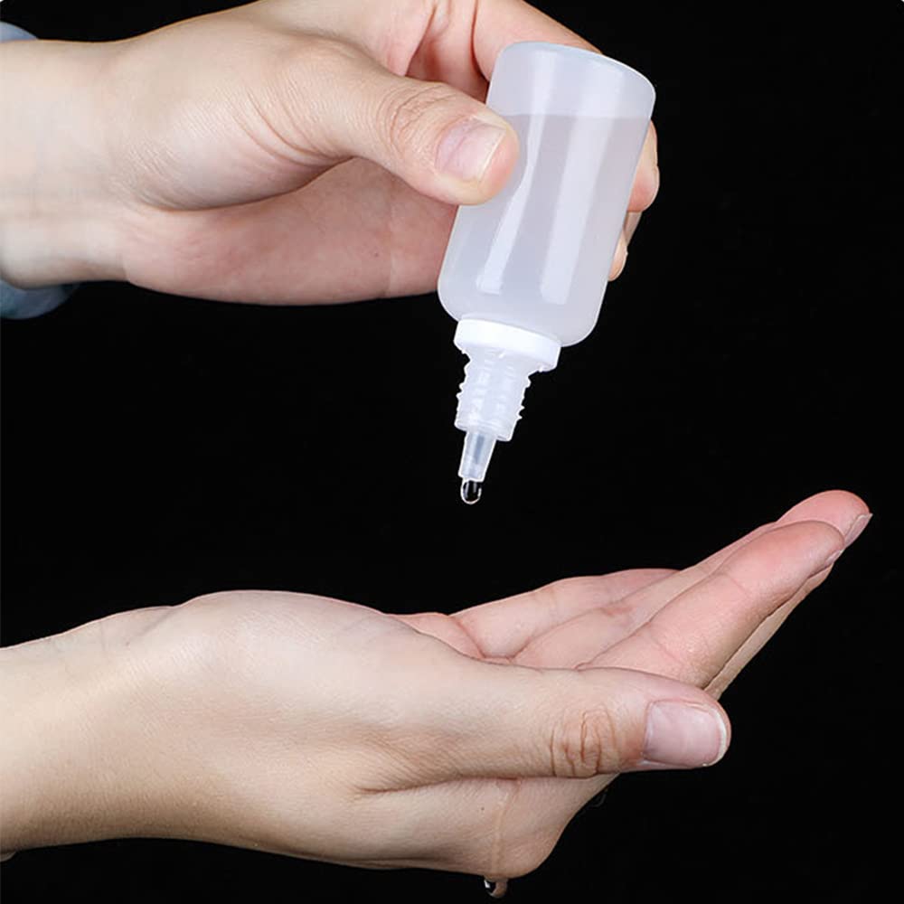 Othmro 10-Pack 100ml (3.3oz) PE Plastic Dropper Bottles with White Caps - Leak-Proof Squeezable Liquid Sample Storage Containers for Lab, Travel, Kitchen & DIY Projects | Perfect for Essential Oils, Cosmetics & Medicine