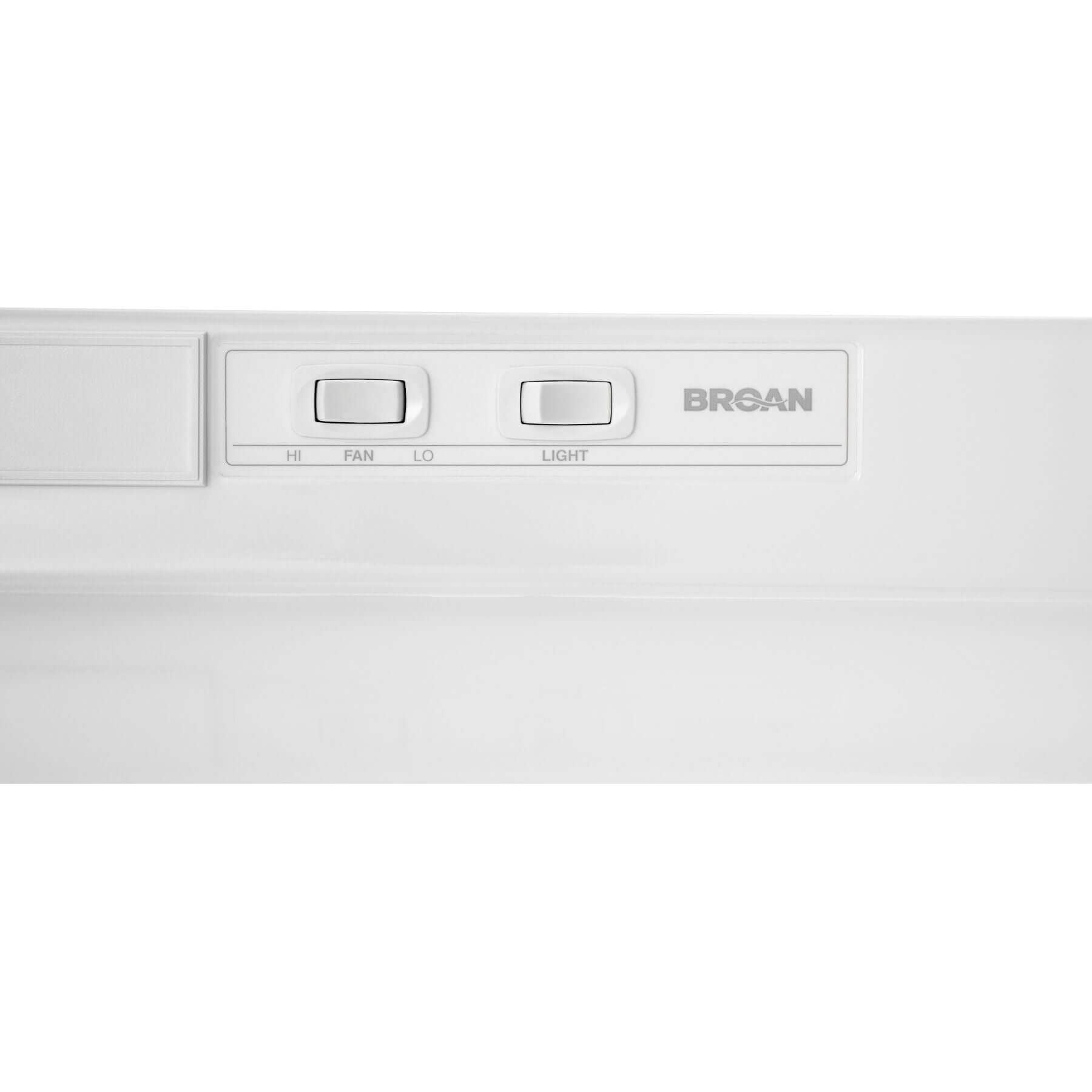 Broan F40000 Series 30-Inch Two-Speed 4-Way Convertible Under Cabinet Range Hood in White (F403011) - Perfect for Kitchen Ventilation & Smoke Removal