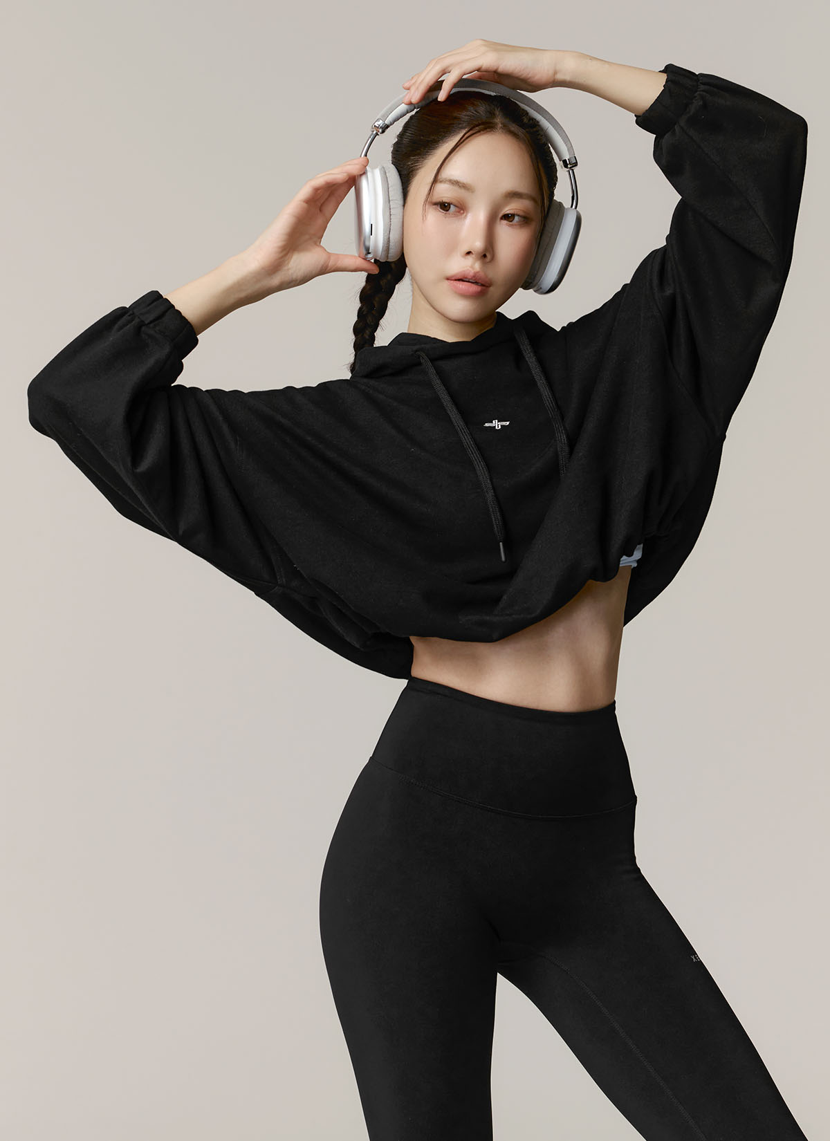 Soft Cotton Loose Fit Crop Hoodie for Women - Comfortable Oversized Pullover Sweatshirt for Casual Wear, Yoga, and Lounge