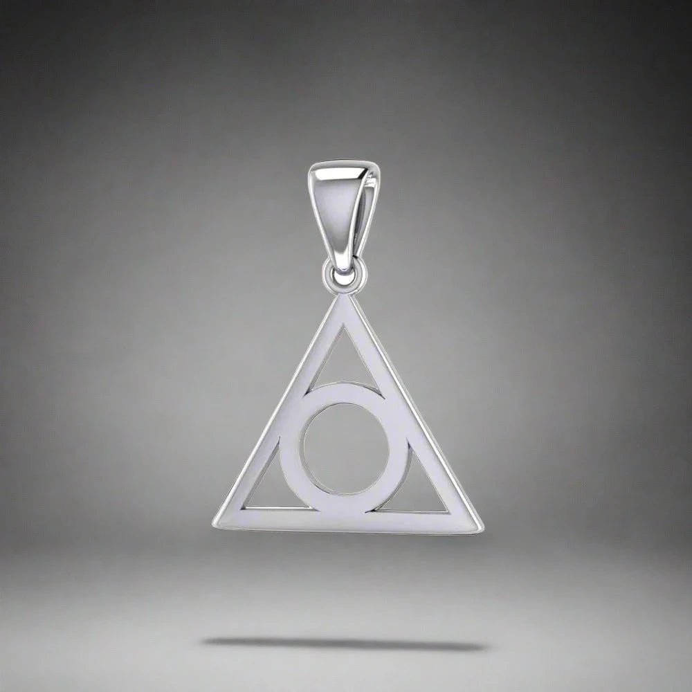 Small Triangle AA Recovery Silver Pendant TP283 - Elegant Spiritual Jewelry for Healing & Meditation | Perfect for Yoga, Reiki & Energy Work