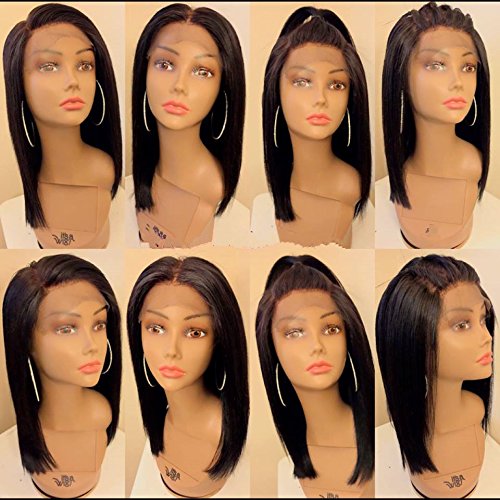 16 Inch Peruvian Virgin Remy Human Hair Full Lace Wig - Natural Straight & Natural Color by DaJun | Perfect for Daily Wear, Cosplay & Special Occasions