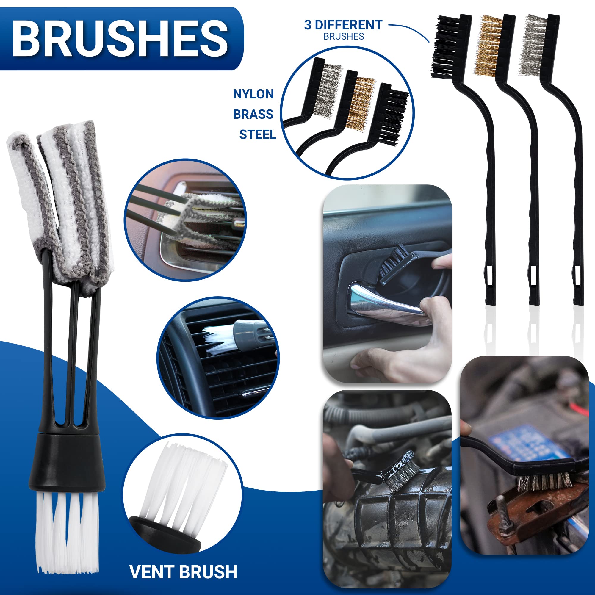 31-Piece Professional Car Detailing Kit - Interior & Exterior Cleaner Set with Detailing Brushes, Car Wash Tools - Reusable Auto Care Kit for Cars, Trucks, Motorcycles - Perfect for Home Detailing, Car Wash & Vehicle Maintenance