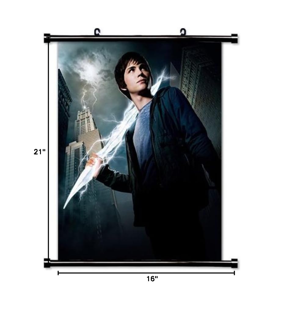 Percy Jackson and the Olympians: The Lightning Thief Movie Fabric Wall Scroll Poster (16x21 Inches) - Greek Mythology Decor for Bedroom, Living Room, or Office