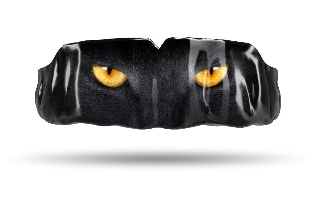 Impact Mouthguard for Boxing, MMA, Muay Thai - Professional Custom-Fit Sports Mouth Guard for Youth & Adults - Cat Eyes Design - Perfect for Training, Sparring & Competition