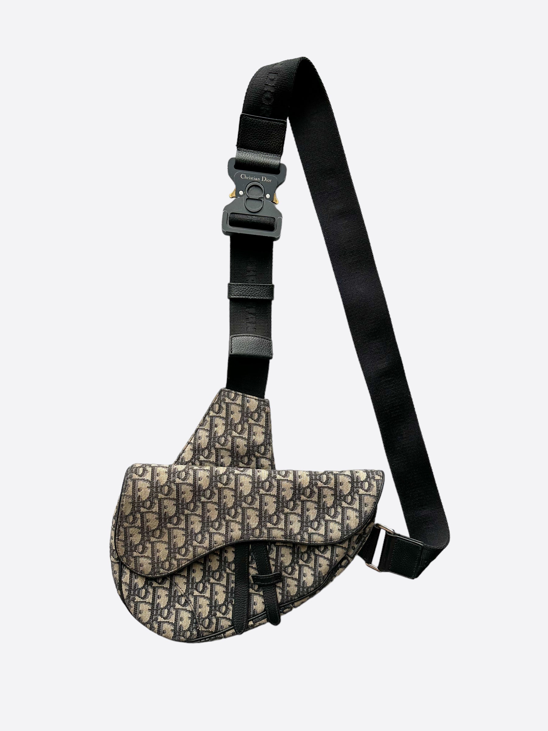 Dior Beige Oblique Saddle Bag for Women - Luxury Designer Crossbody Handbag | Perfect for Date Night, Parties & Everyday Use