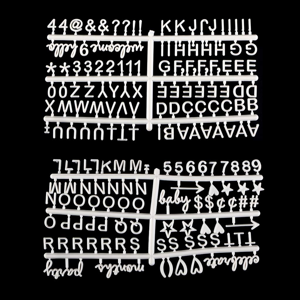 White Plastic Letter Set for Felt Letter Boards - Includes Letters, Numbers & Symbols for Custom Messages | Perfect for Home Decor, Office Signs, and Event Displays