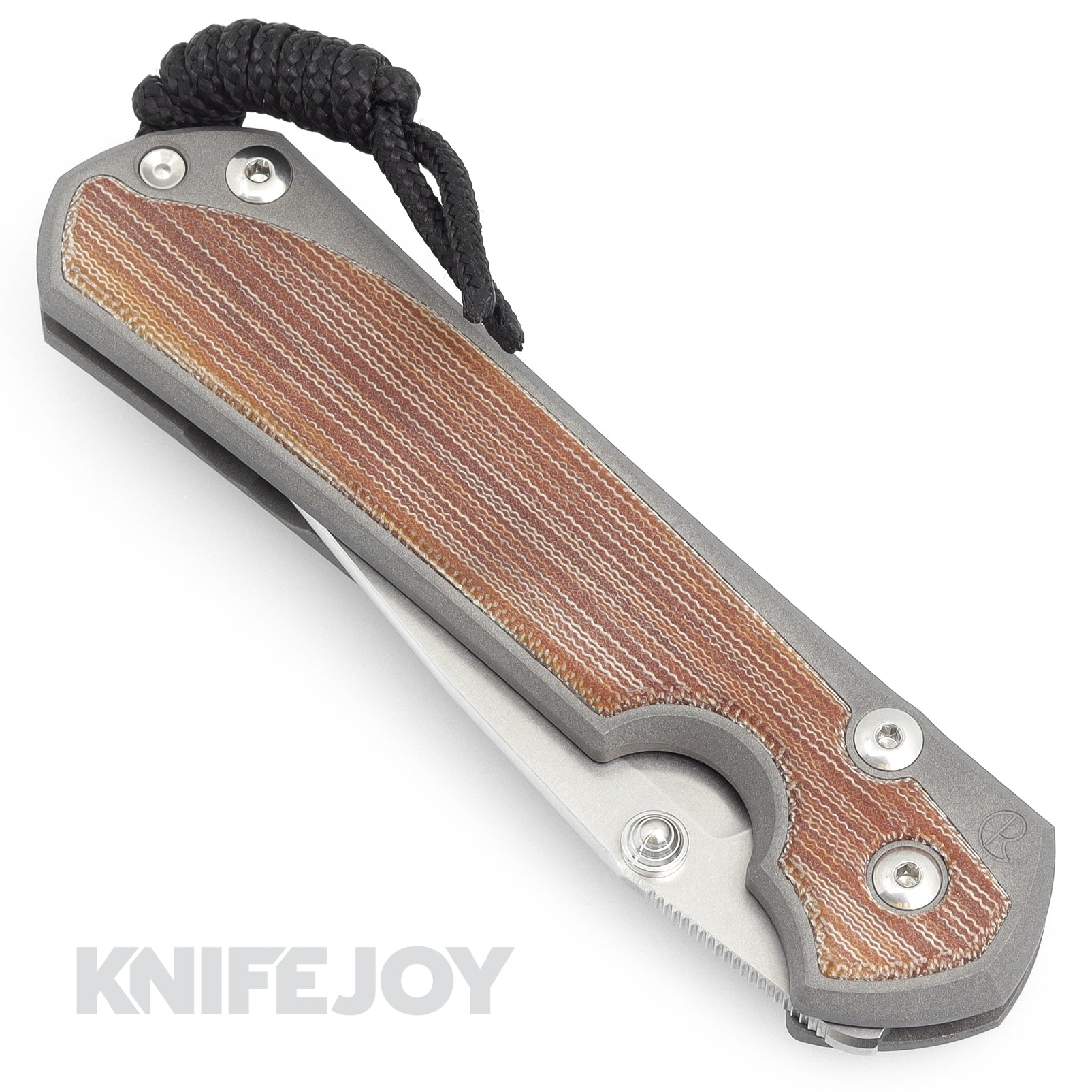 Chris Reeve Knives LEFT Hand Large Sebenza 31 Drop Point Folding Knife with Natural Canvas Micarta Inlay - Premium EDC Tactical Knife for Outdoor Camping, Hunting & Survival Gear