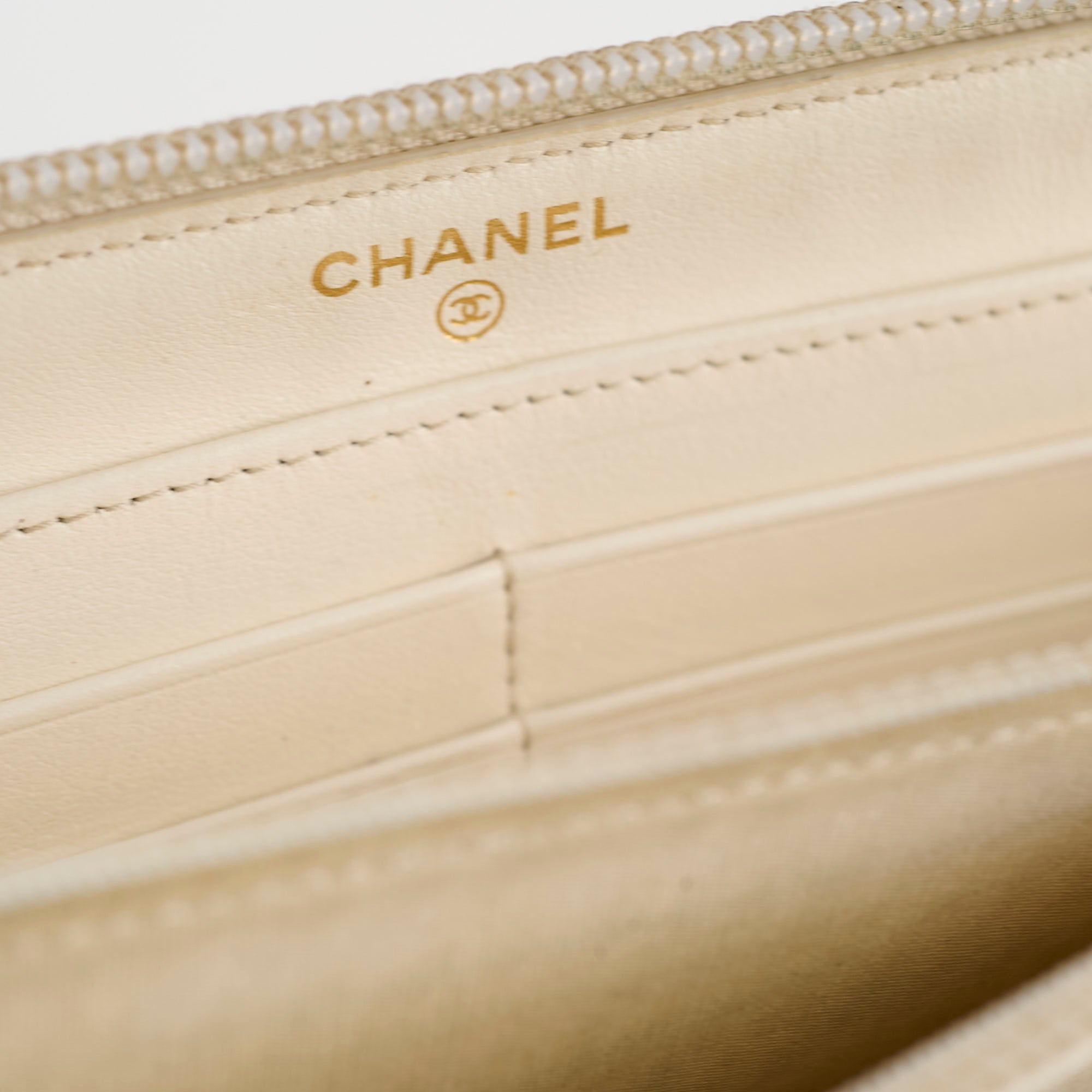 Chanel Chevron Boy Cream Long Wallet for Women | Luxury Designer Leather Wallet | Perfect for Everyday Use & Special Occasions