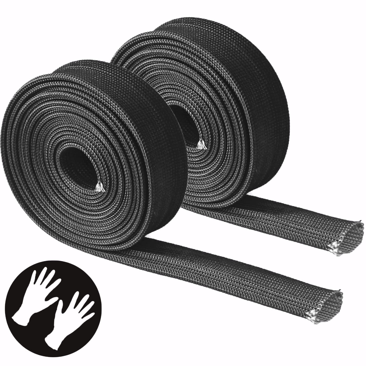 Zhubang Fiberglass Heat Shield Sleeve - 2 Pack 10FT 13mm (1/2