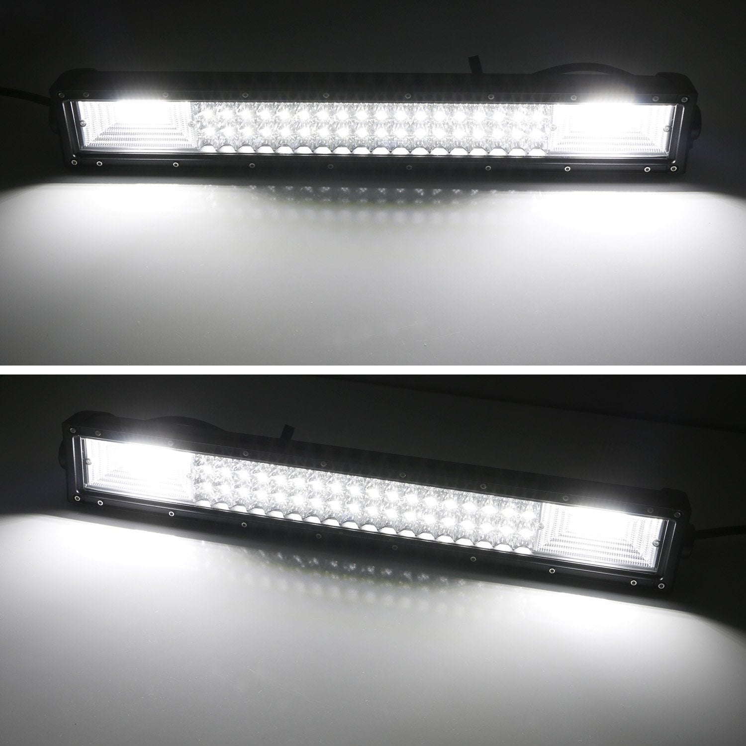 Flood/Spot Beam LED Light Bar with Lower Bumper Mounts & Wiring Kit for RAM 2500 3500 Trucks - Off-Road, Night Driving & Emergency Lighting