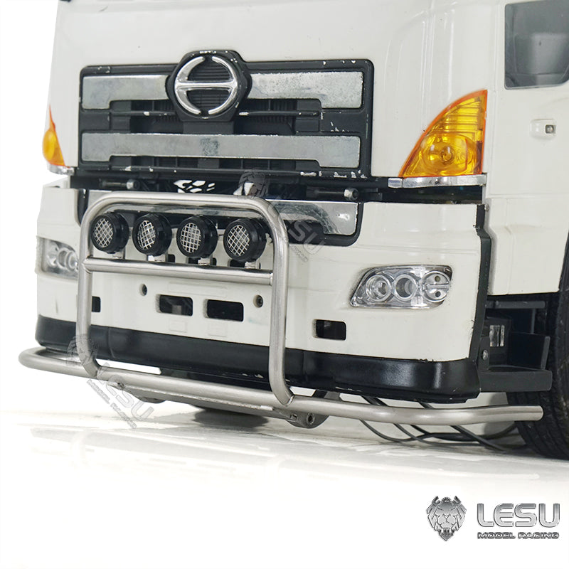 1/14 LESU 700 Tractor Truck Metal Front Bumper with LED Lights - DIY TAMIYA Car Simulation Model Parts for RC Hobby Enthusiasts | Perfect for Off-Road Vehicle Customization & Display Collections