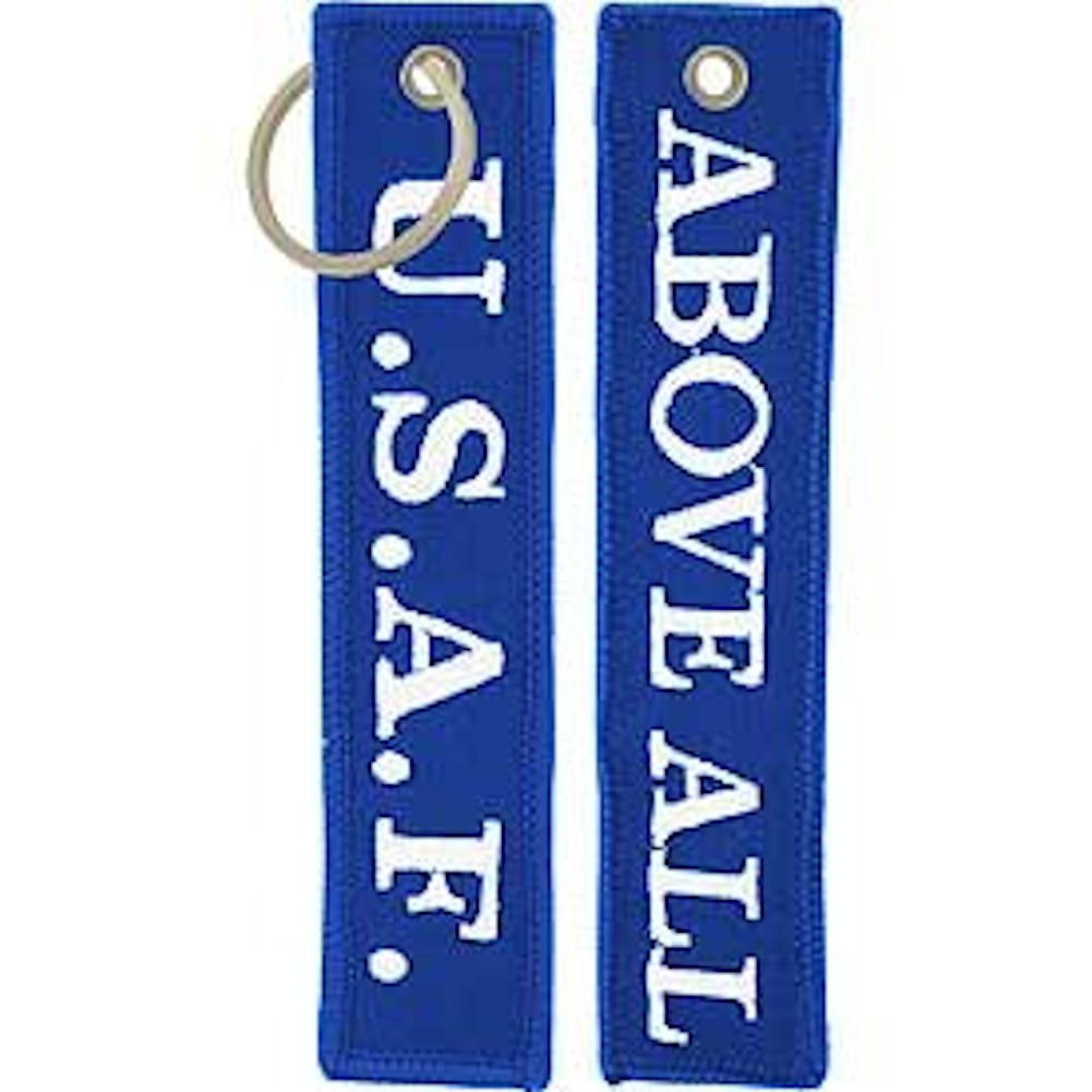 USAF Military Keychain & Luggage Tag - Durable Metal ID Tag for Travel, Backpacks, and Keys | Perfect for Air Force Enthusiasts, Veterans, and Patriotic Gifts
