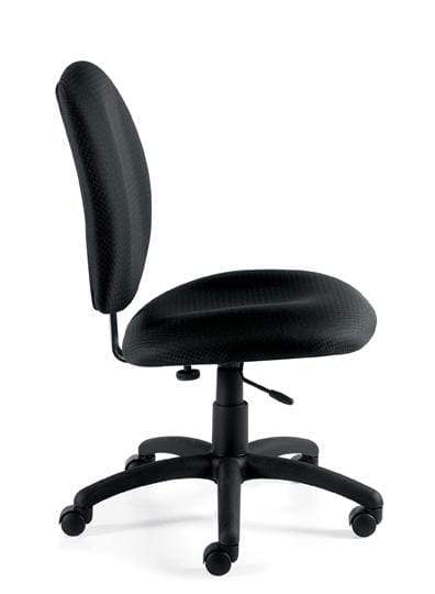 Ergonomic OTG Upholstered Armless Office Chair - Adjustable Height Task Chair for Home & Office Workspace [OTG11650] - Perfect for Small Spaces, Workstations & Conference Rooms