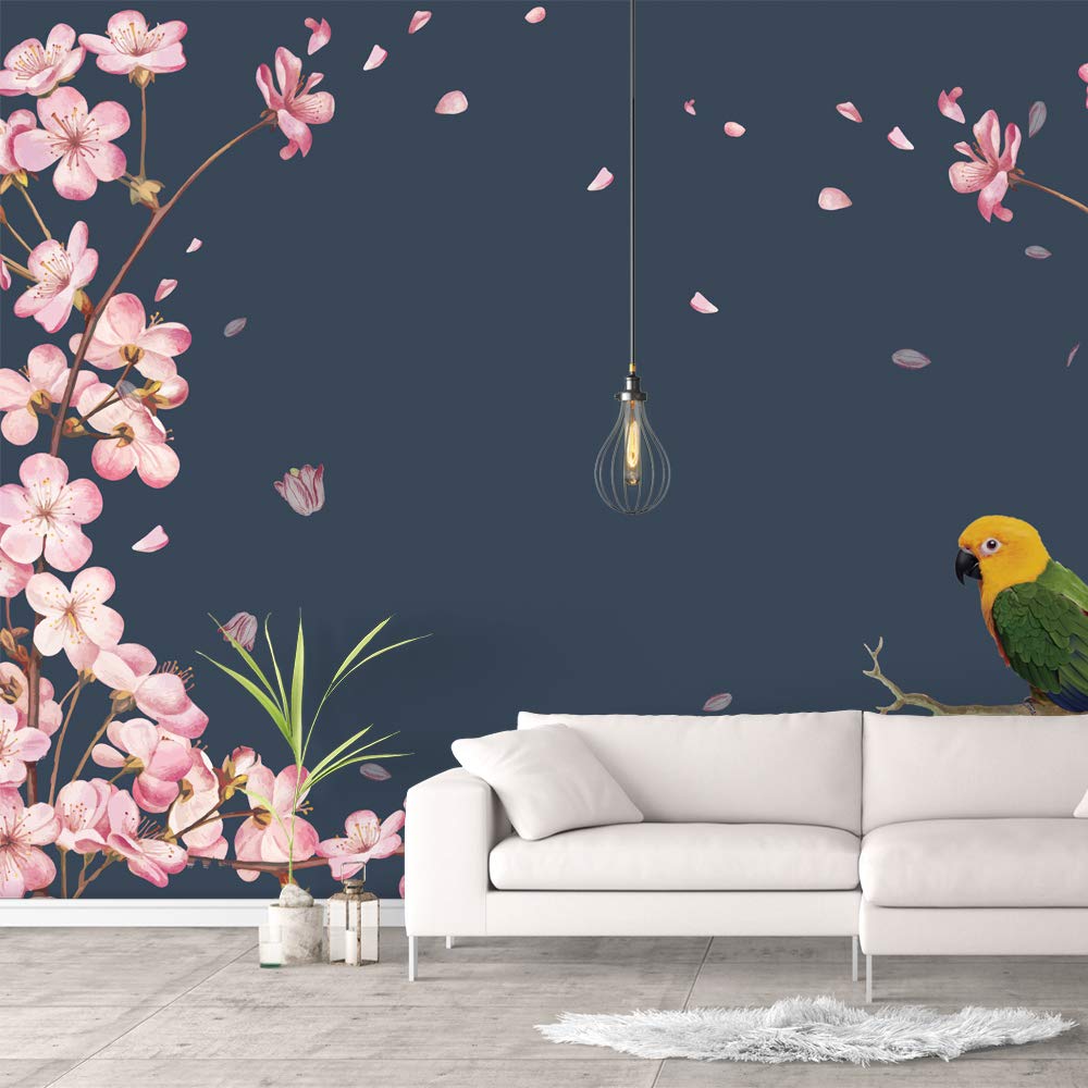 Green Plants & Animals Removable Wallpaper - Peel and Stick Wall Mural for Bedroom Decor (66x96 inches) - Perfect for Nursery, Kids Room & Home Interior Design