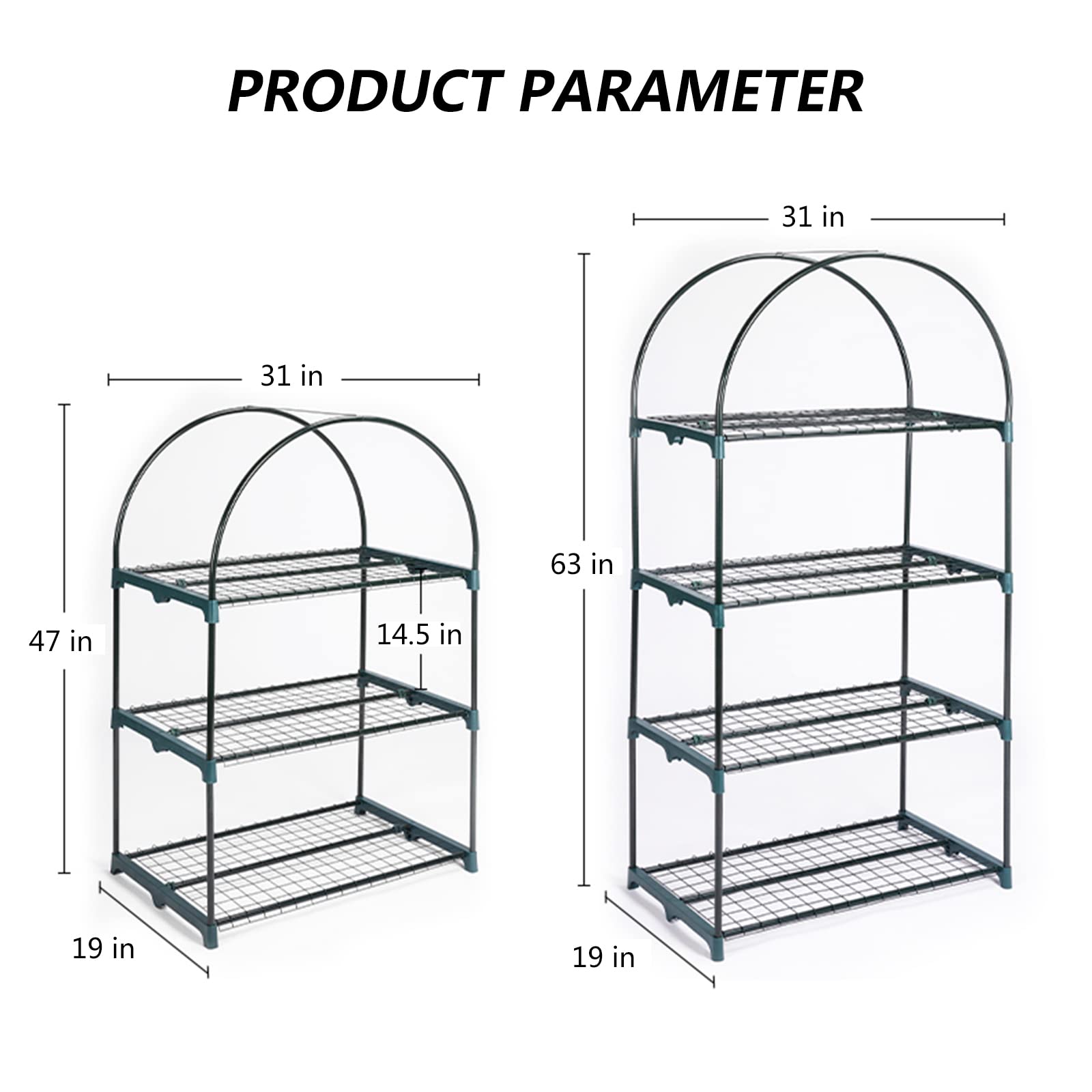 Portable Greenhouse Tent for Gardening - 3-Layer Transparent Grow House for Flowers, Plants & Backyard | Indoor & Outdoor Use