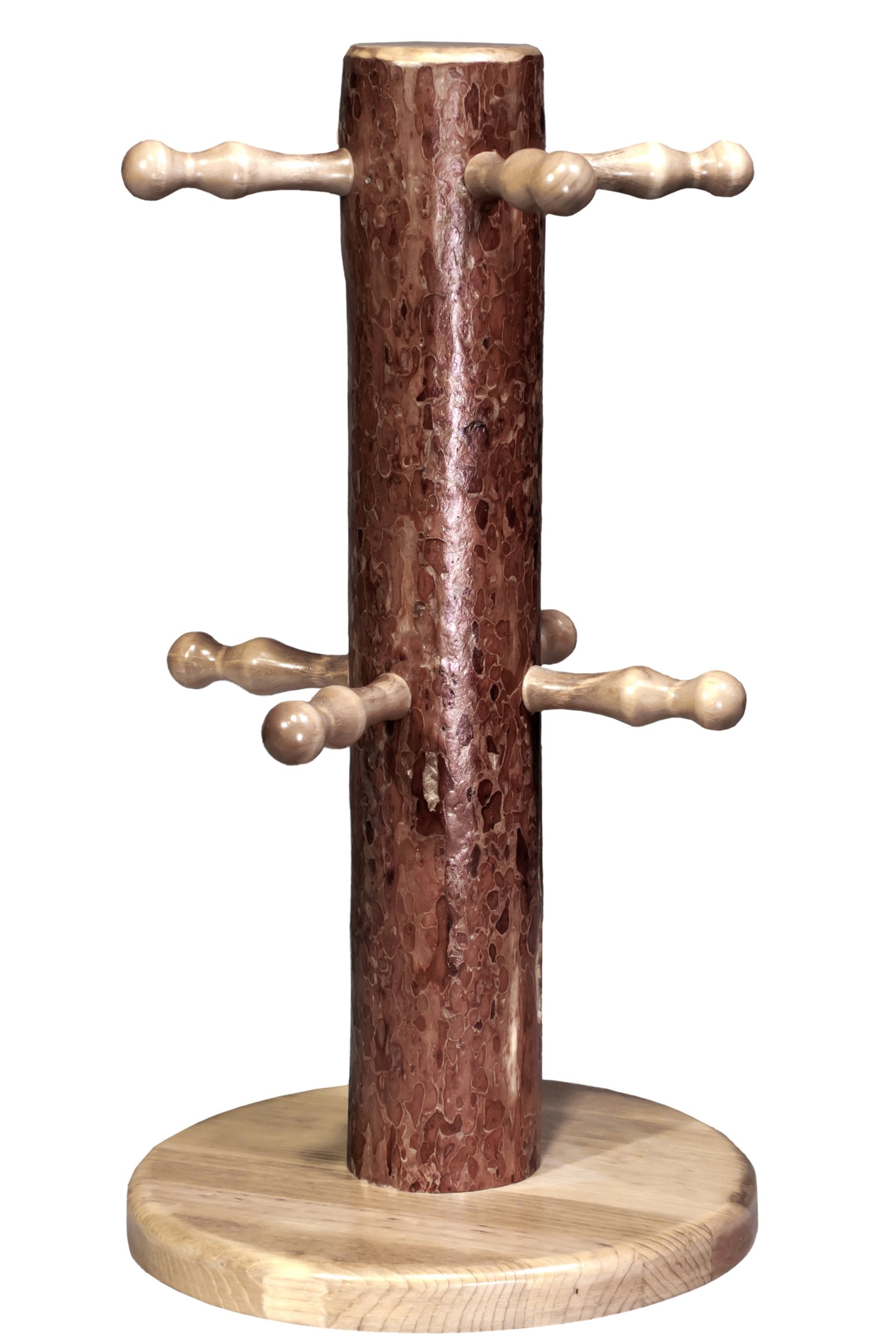 Handcrafted Wooden Log Cup Holder - Rustic Home Decor for Cabin, Camping & Outdoor Use