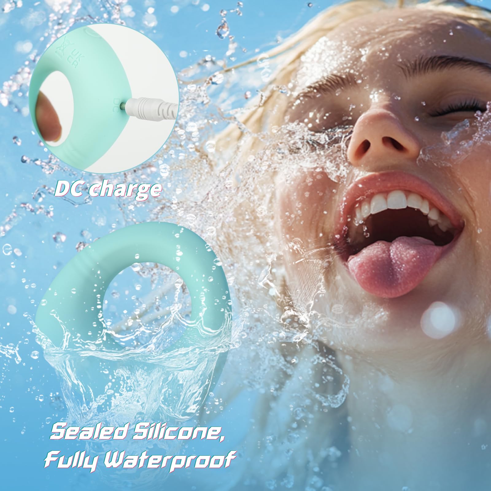 Premium Liquid Silicone Soft Vibrating Cock Ring - 0.09LB Mint Green with APP Control for Couples | 10 Vibration Modes | Enhances Erection & Pleasure for Men & Women | Perfect for Romantic Nights & Spicing Up Relationships - HOESDIK Adult Sex Toy