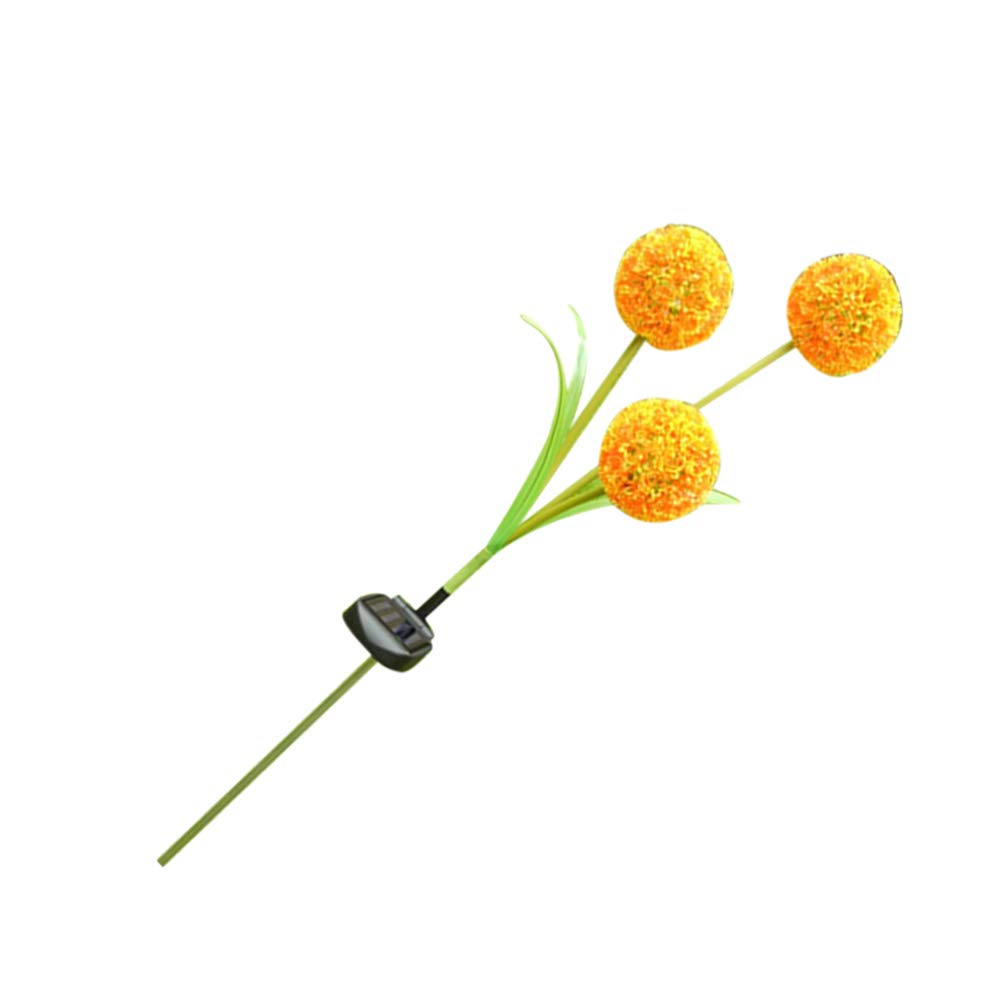 Uonlytech Solar Dandelion Lights Outdoor - 3 Pack Waterproof LED Solar Garden Lights for Patio, Lawn, Pathway Decoration | Weather-Resistant Solar-Powered Night Lights (Orange) - Perfect for Backyard, Wedding, Landscape Lighting