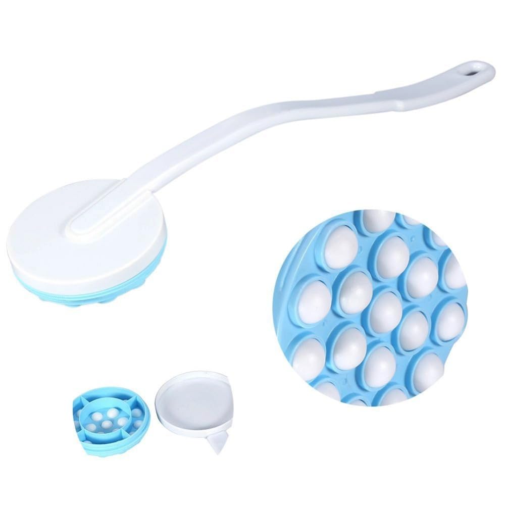 ZJchao Long Handle Back Lotion Applicator with Rotating Massage Balls - Detachable Body Moisturizer for Women & Men - Perfect for Applying Lotion on Back, Arms & Legs - Ideal for Post-Shower Skincare & Muscle Relaxation