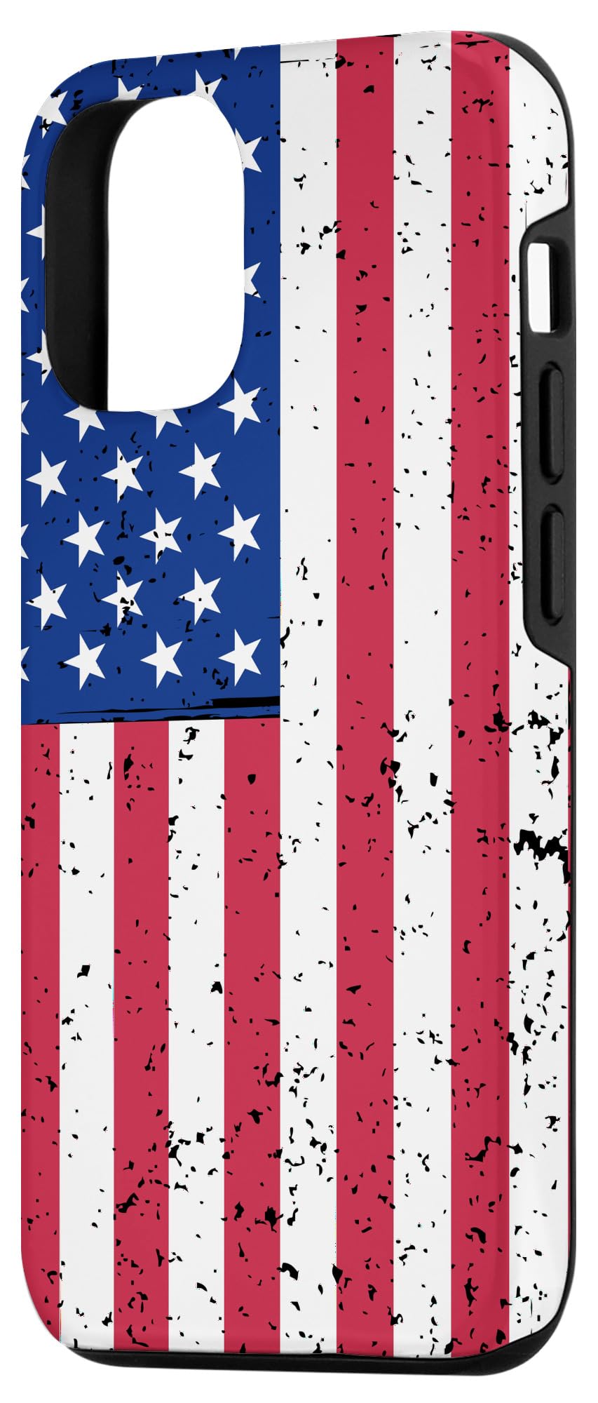Vintage American Flag iPhone 12/12 Pro Case - Patriotic Red White & Blue US Flag Design | Perfect for 4th of July, Memorial Day & Patriotic Events (Compatible with iPhone 12 & 12 Pro)