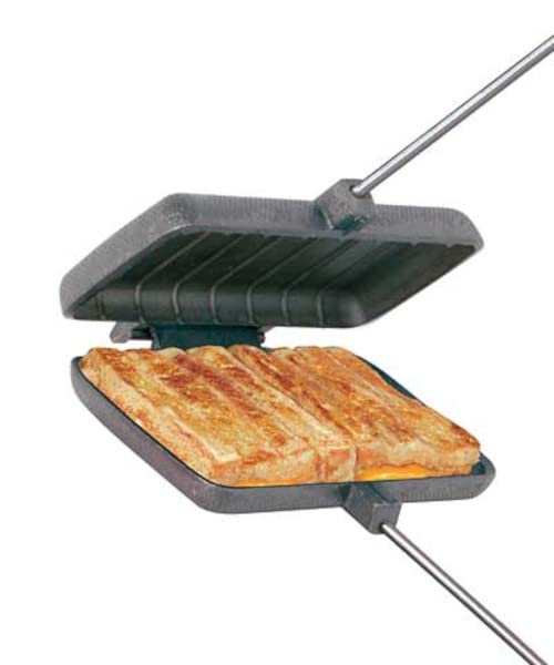 Cast Iron Double Pie Iron & Sandwich Maker - Perfect for Camping, Backyard BBQs, and Fire Pit Cooking - Make Delicious Pies, Sandwiches, and More Outdoors