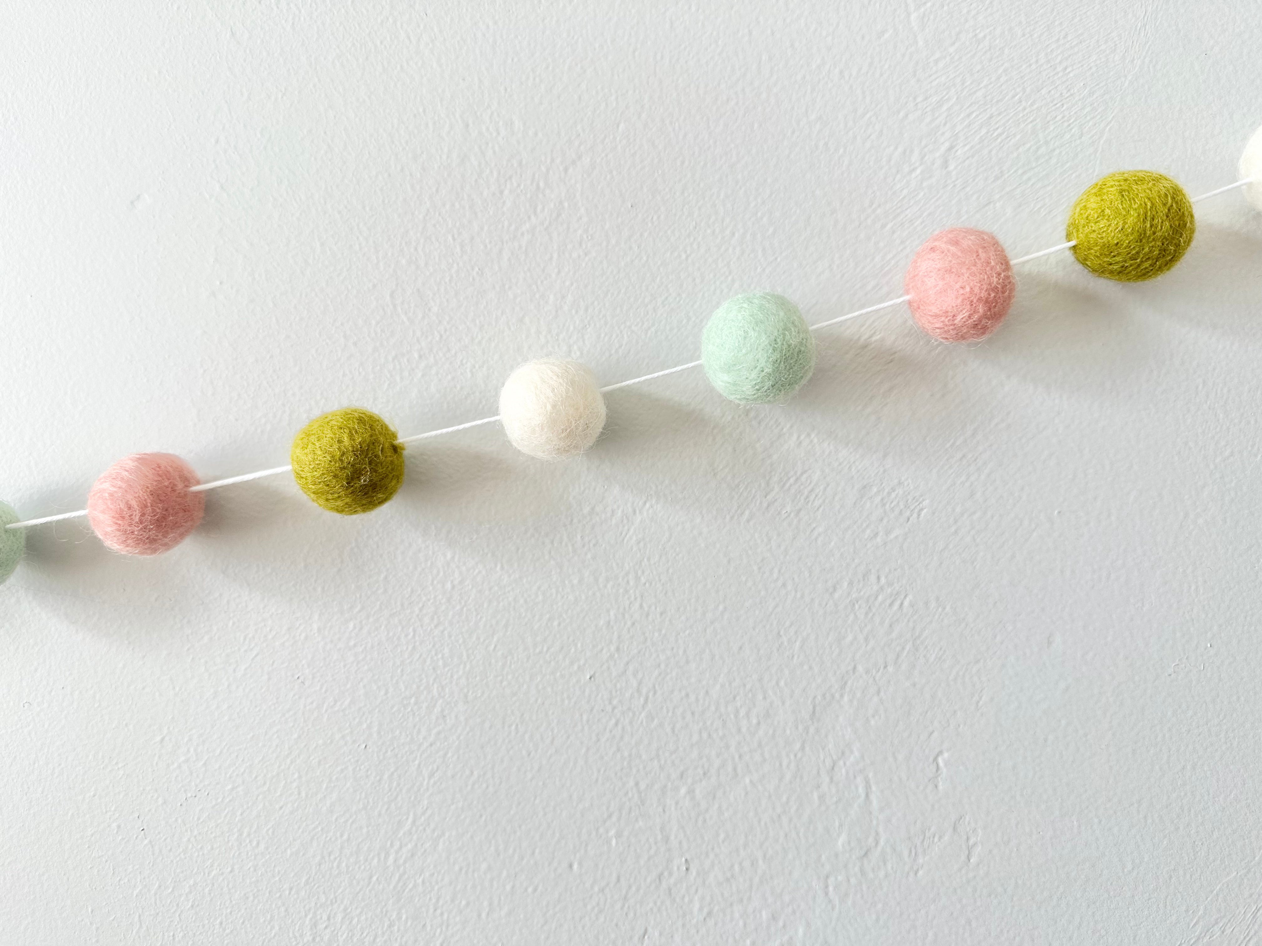 Soft Spring Garland - Floral Vine Decor for Home, Wedding, Party & Easter - Pastel Faux Flowers for Wall, Table & Door Decorations